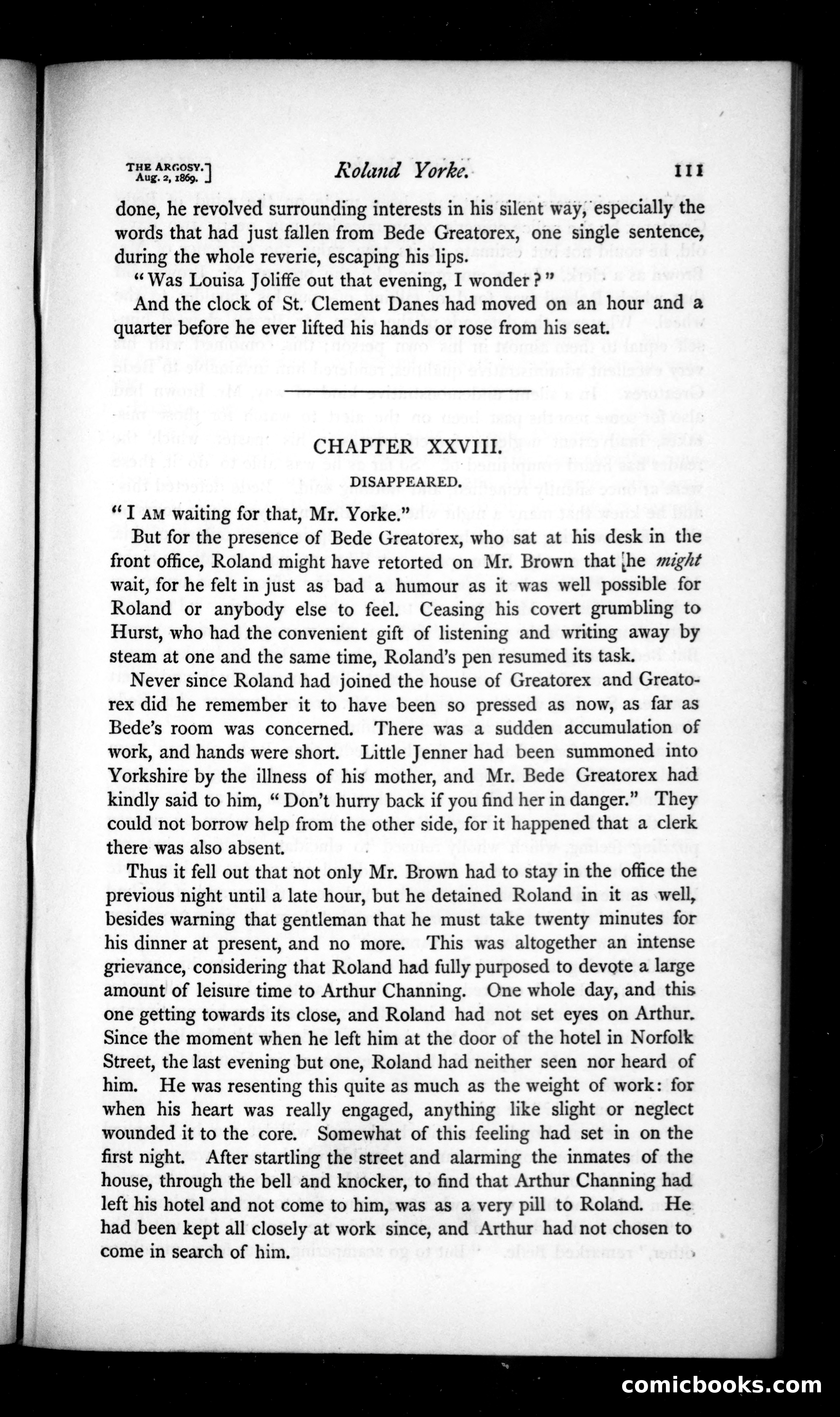 The Argosy, Vol. VIII — page 33 of 82