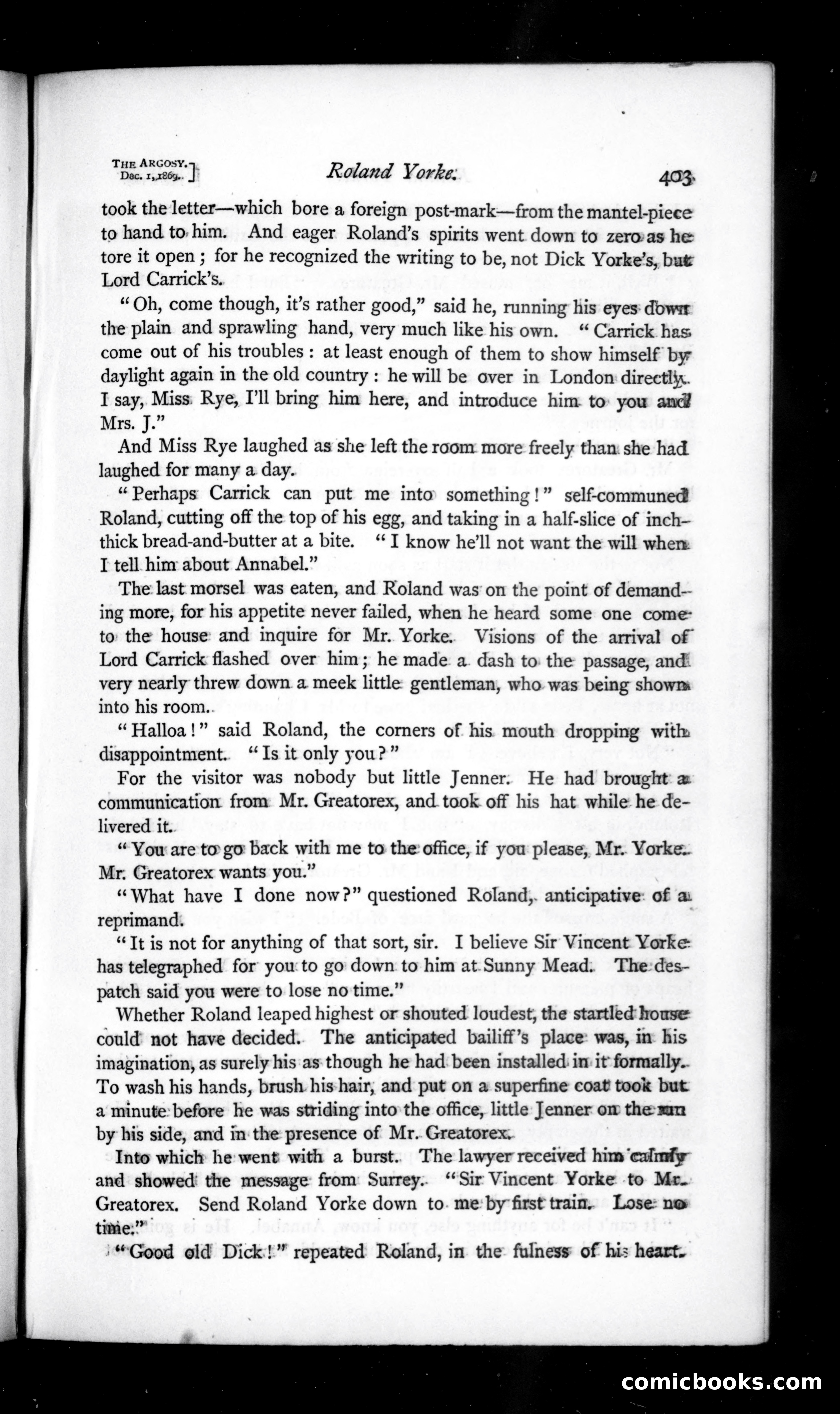 The Argosy, Vol. 8 — page 3 of 121