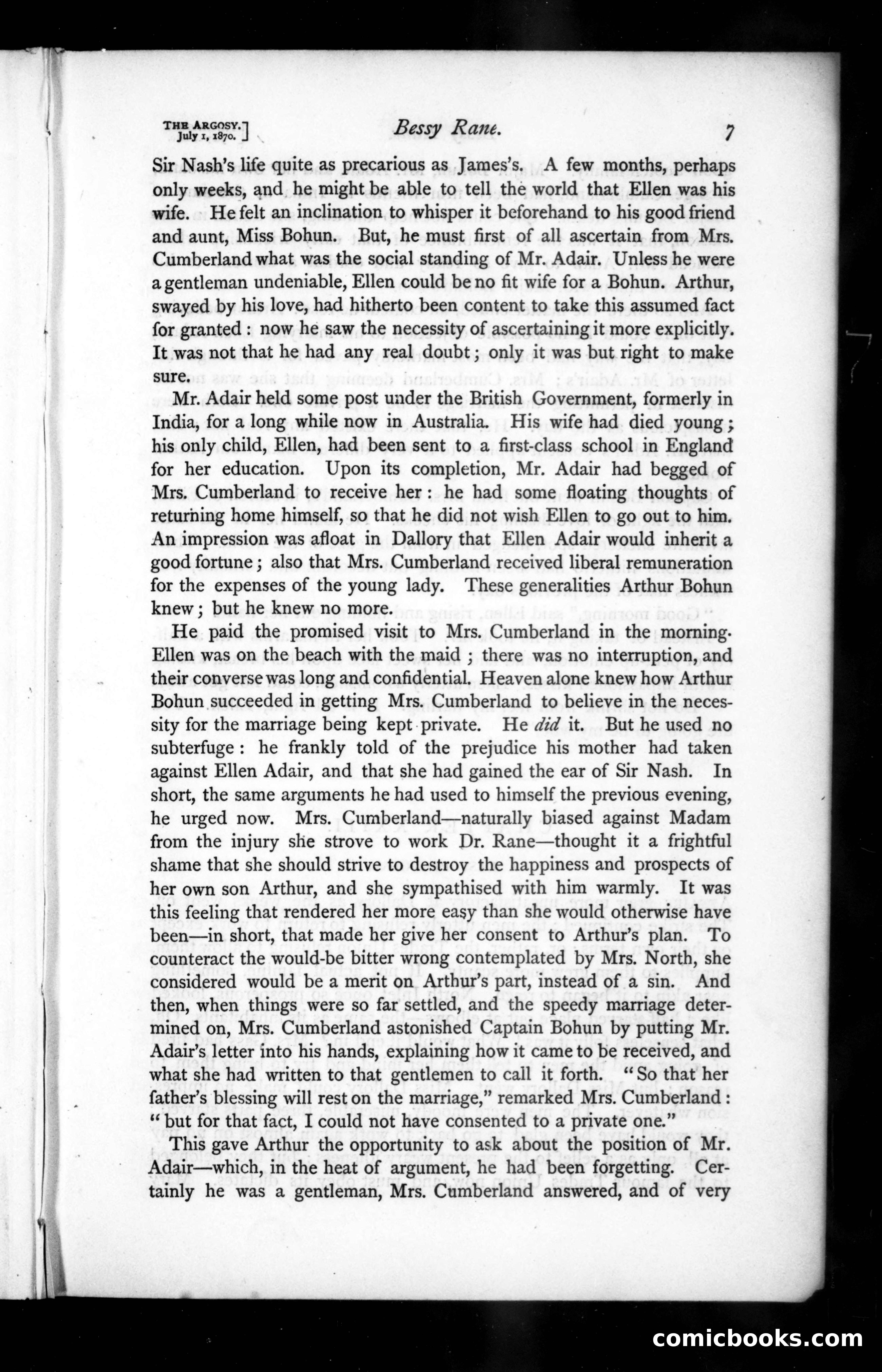 The Argosy, Vol. 10 — page 7 of 82
