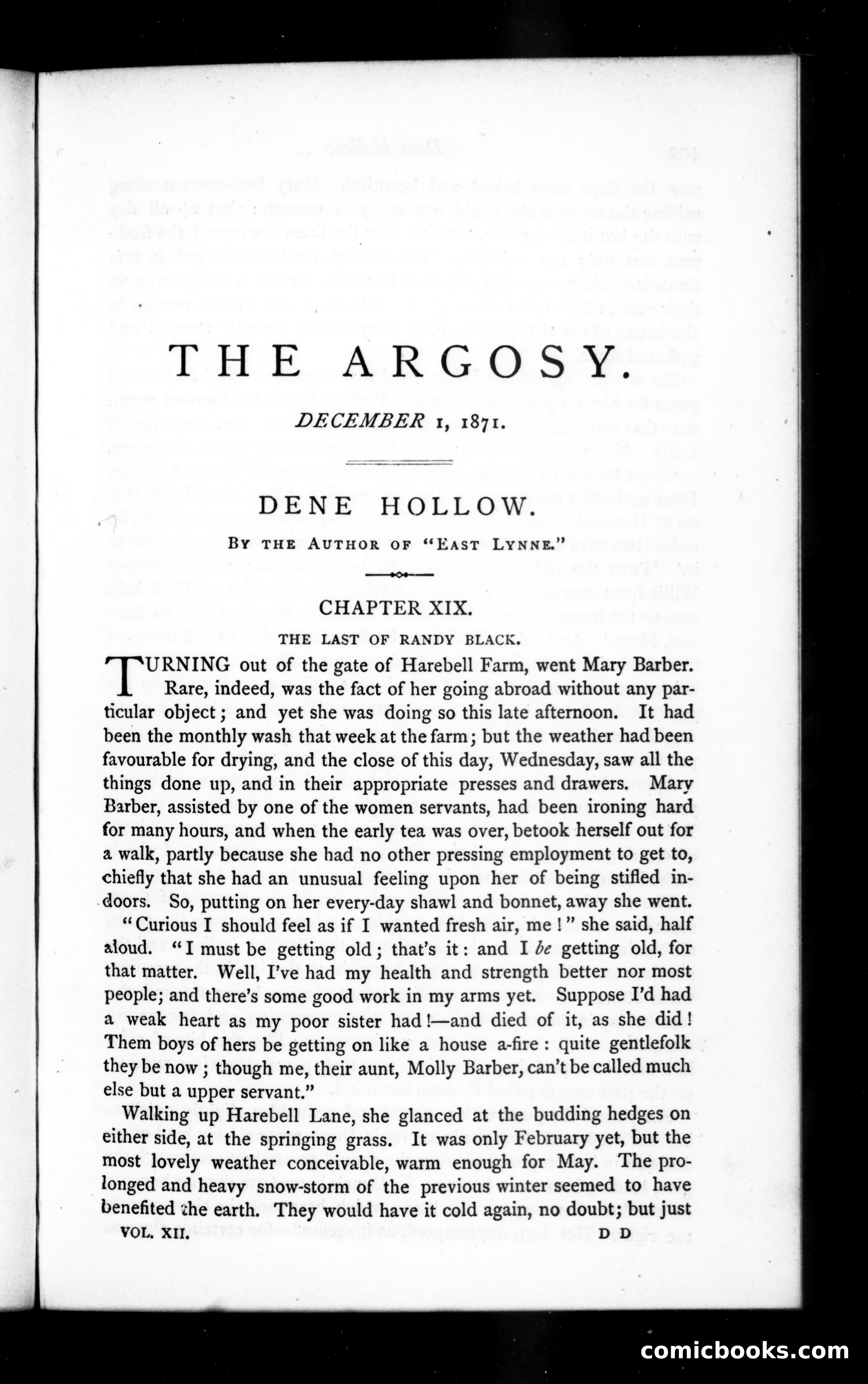 The Argosy, Vol. XII — page 1 of 117