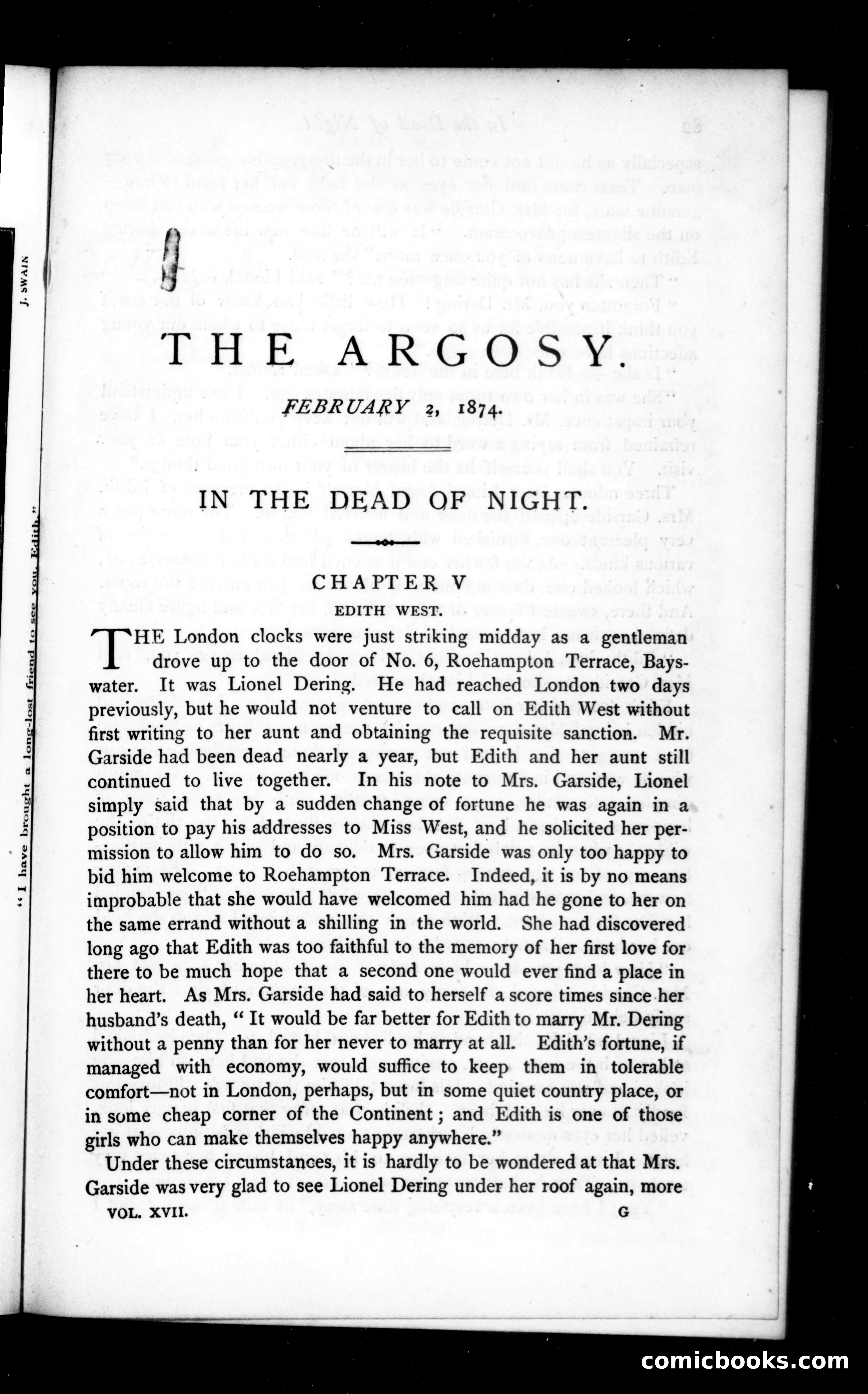 The Argosy, Vol. XVII — page 1 of 80