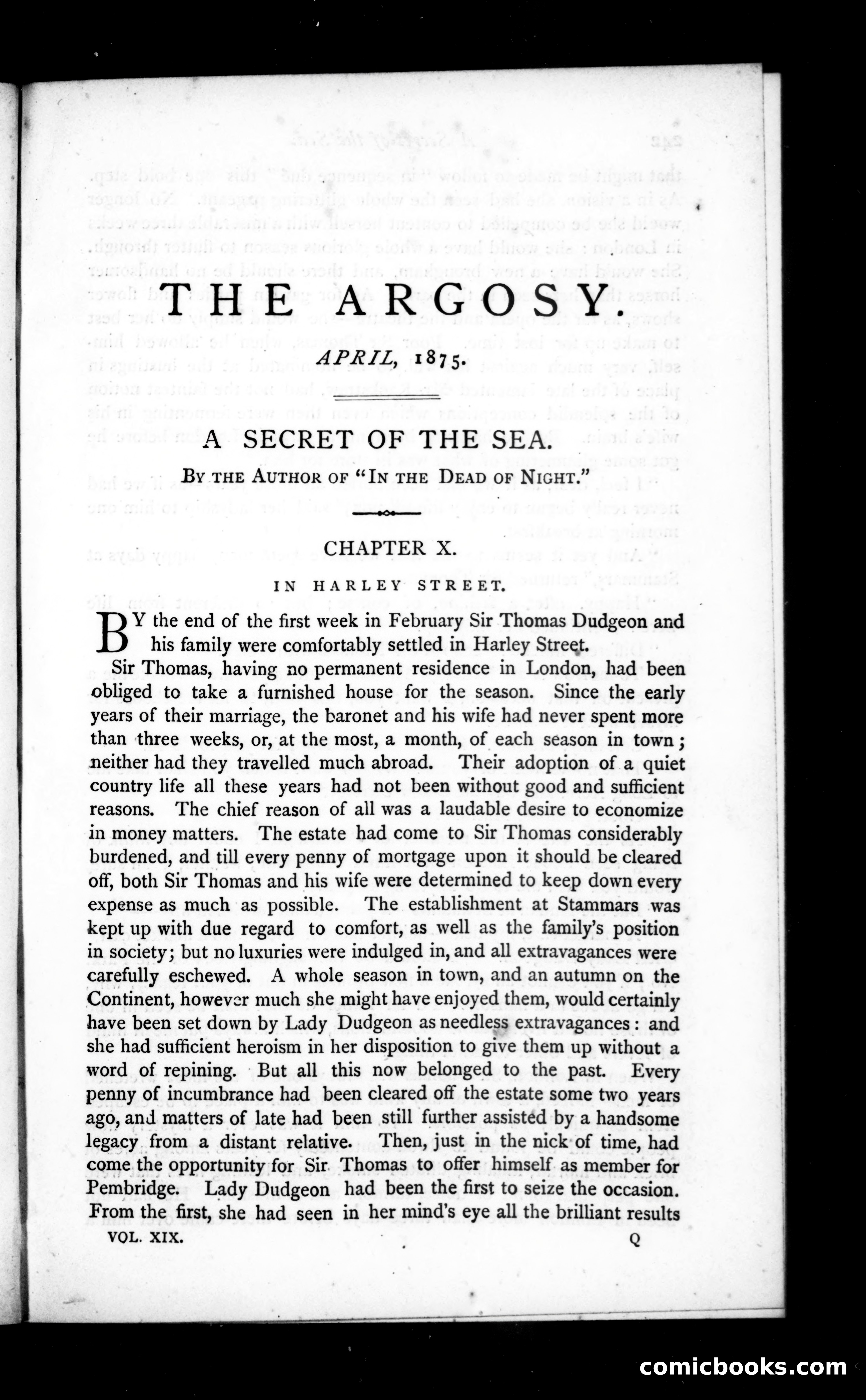 The Argosy, Vol. XIX — page 1 of 82