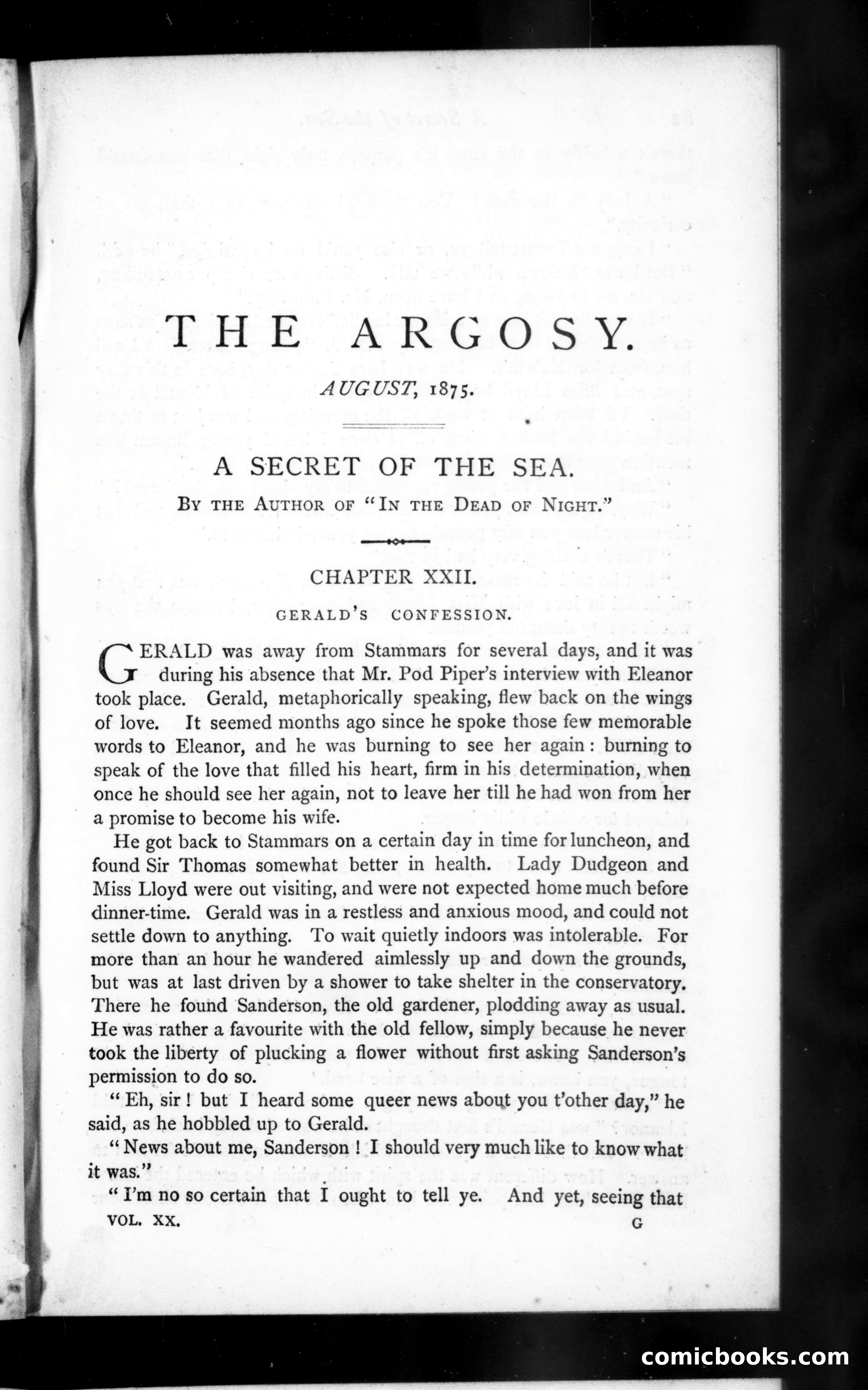 The Argosy, Vol. 20 — page 1 of 80