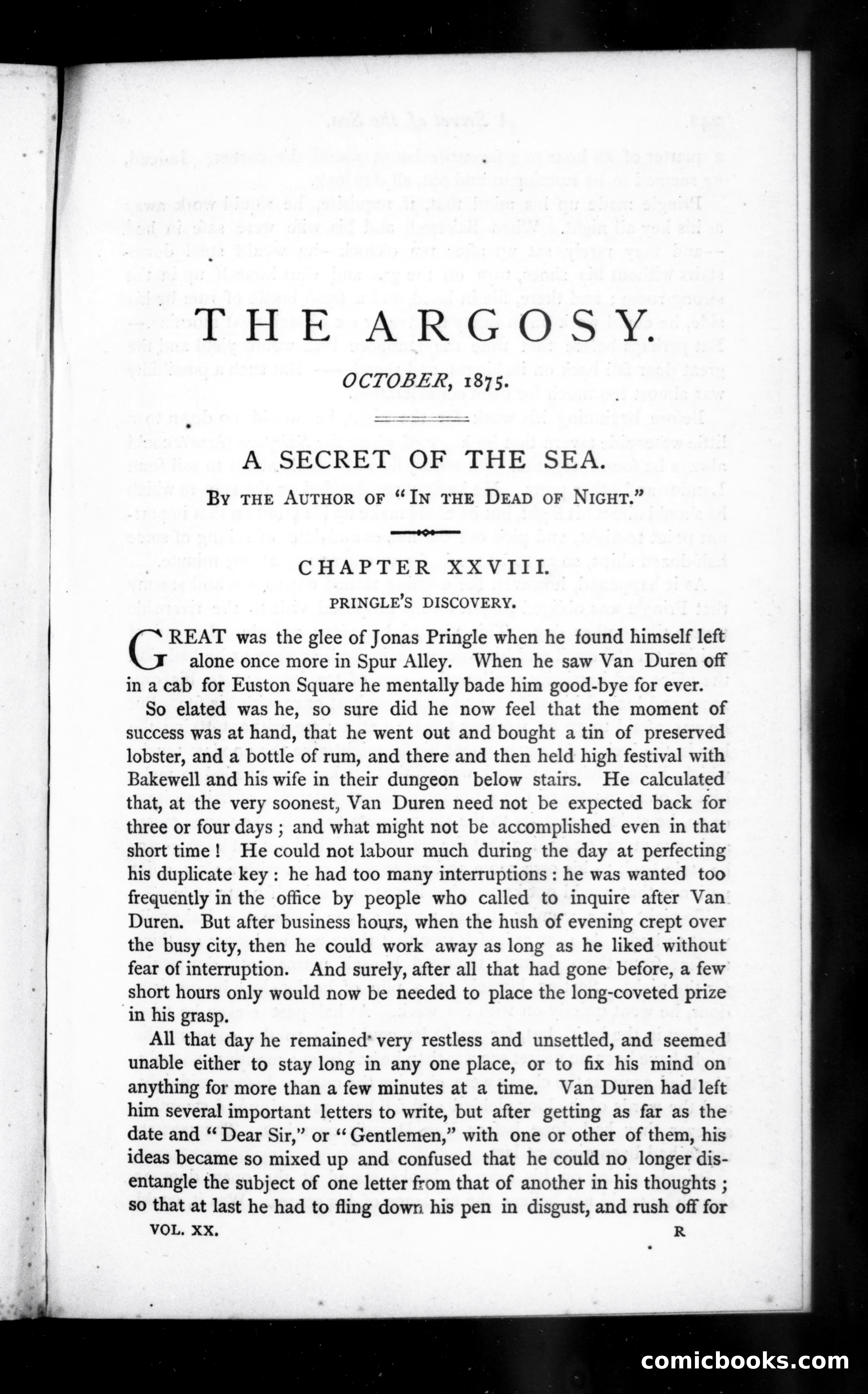 The Argosy, Vol. 20 — page 1 of 82