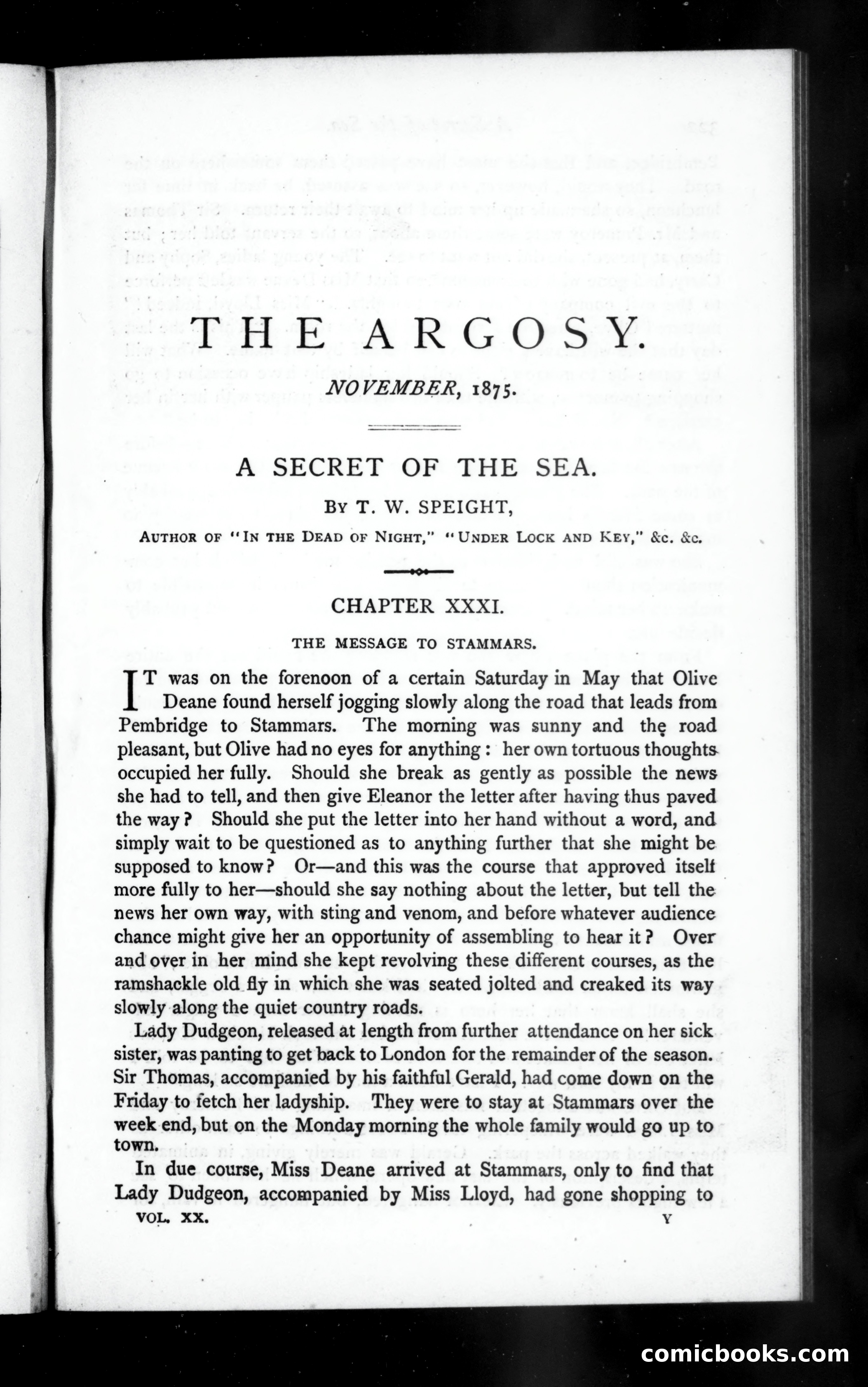 The Argosy, Vol. 20 — page 1 of 82