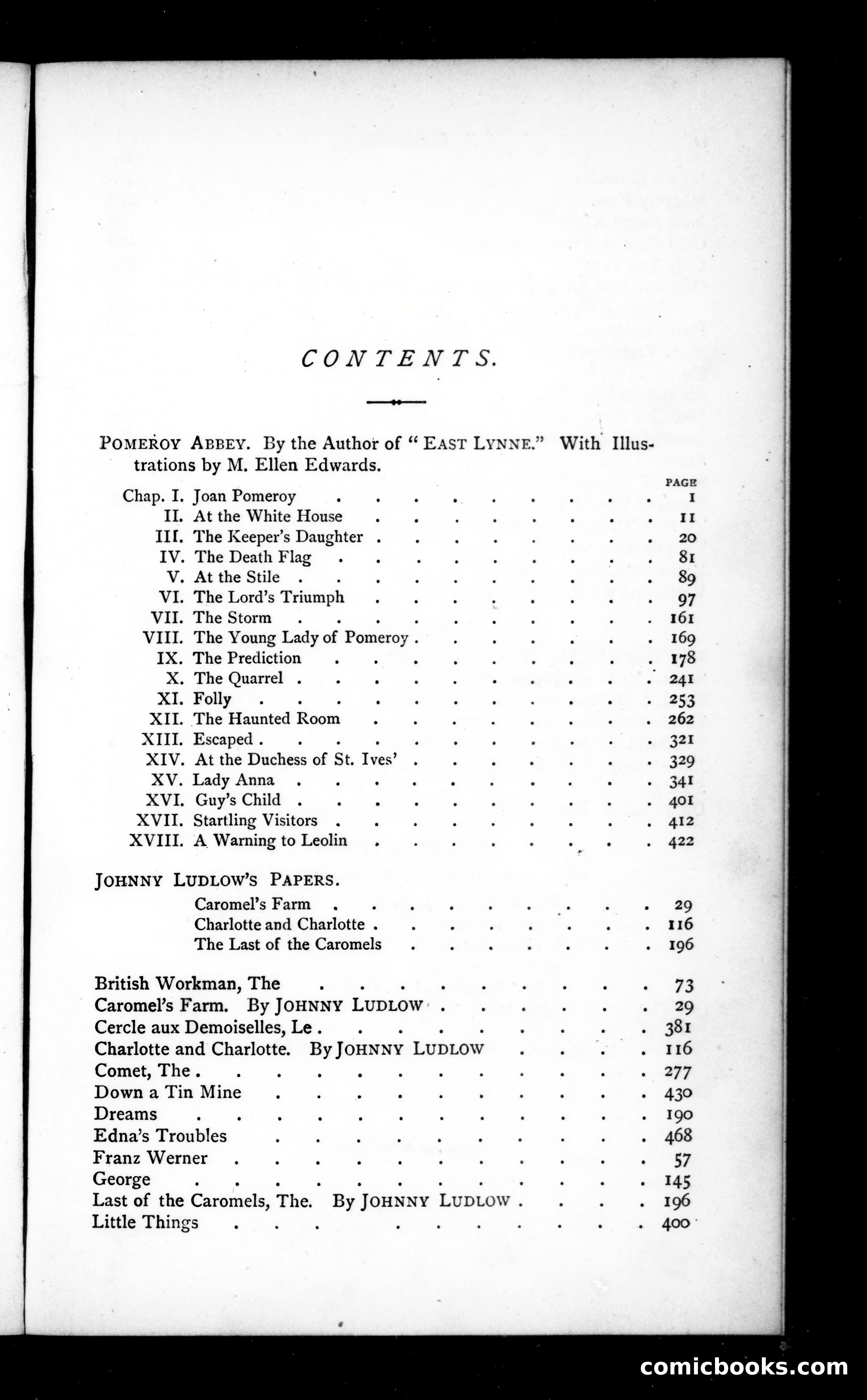 The Argosy, Vol. 25 (1878): Table of Contents — page 1 of 3