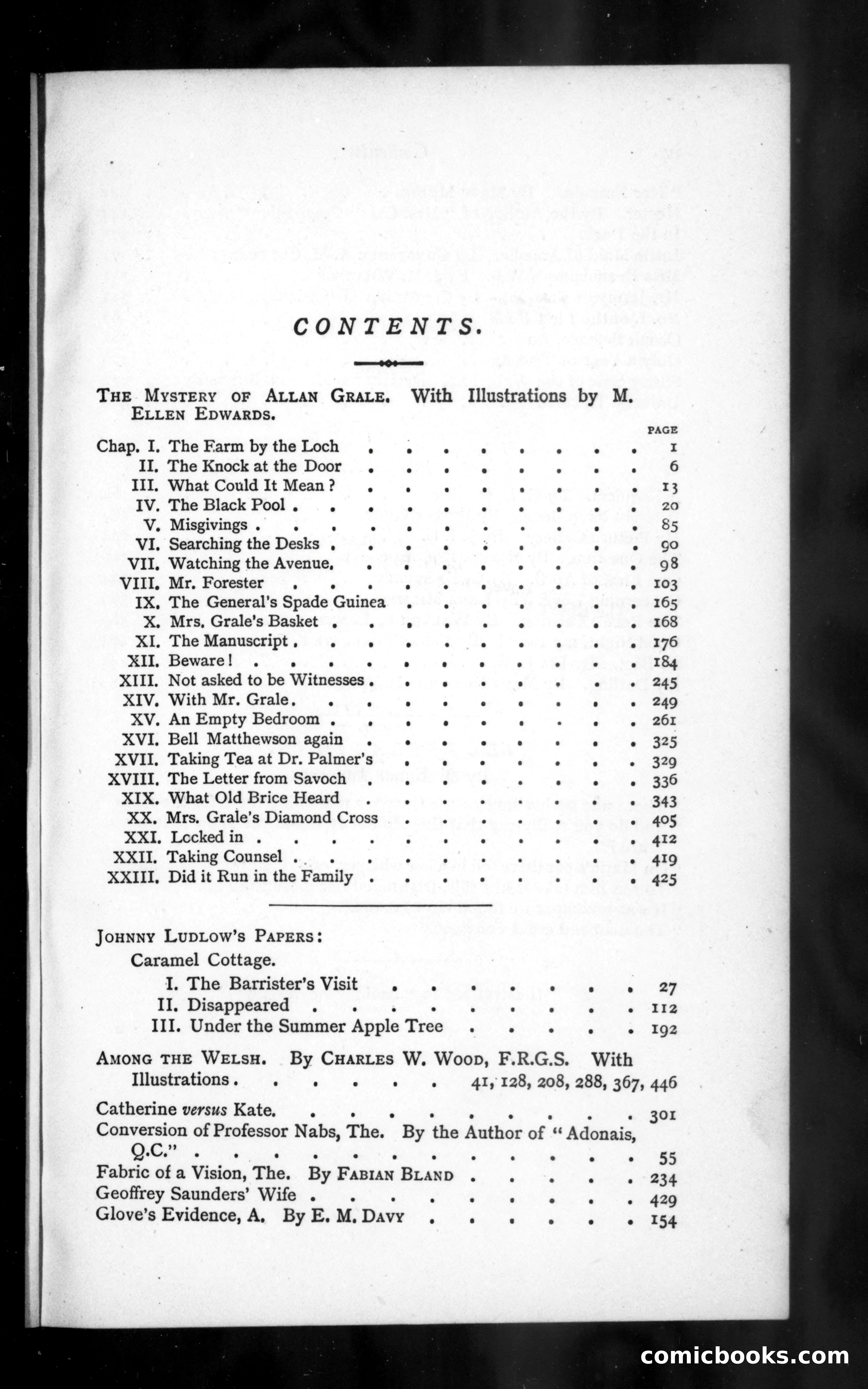 The Argosy, Vol. 39 (1885): Table of Contents — page 1 of 3