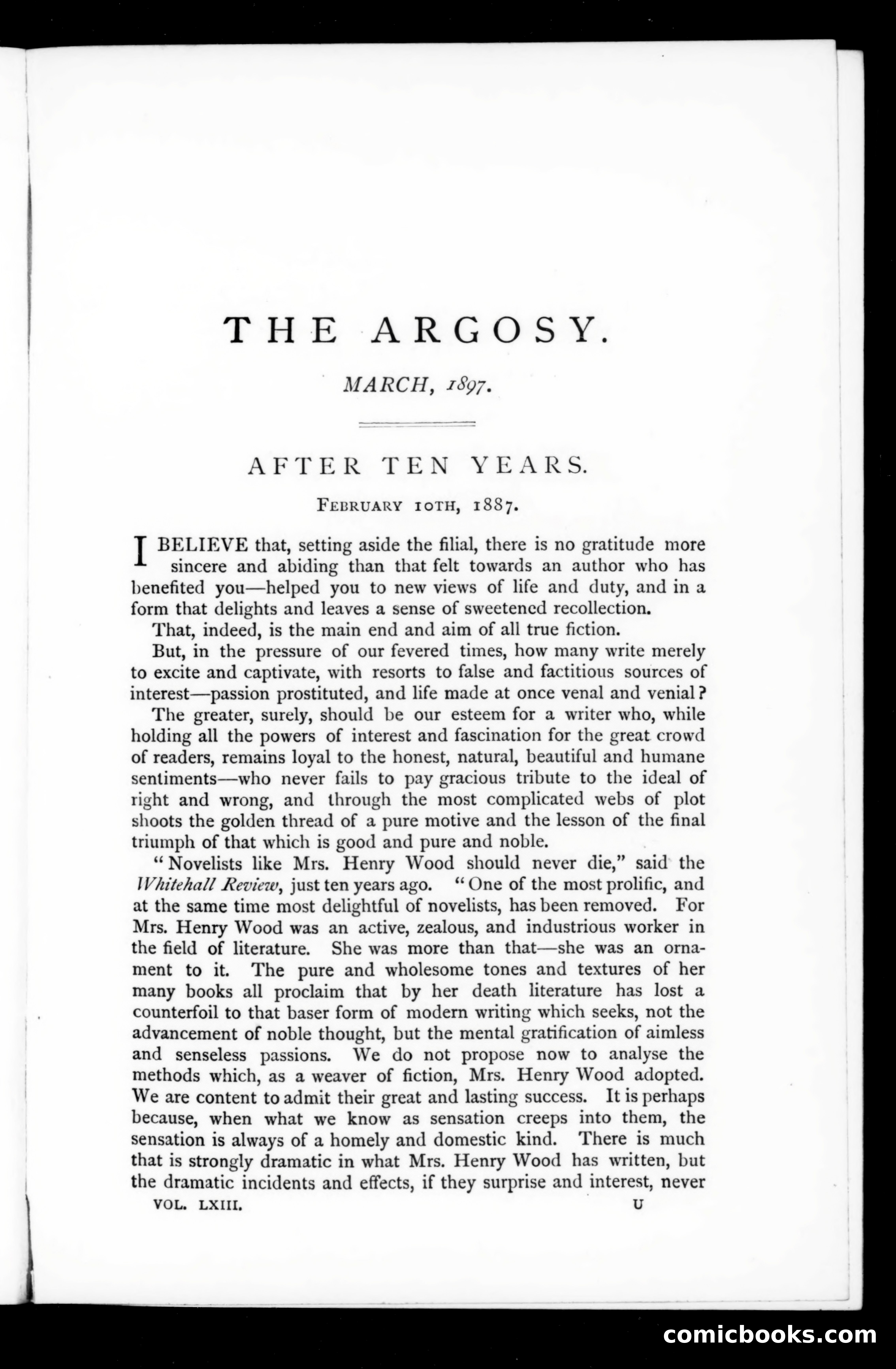 The Argosy, Vol. 63 — page 1 of 131