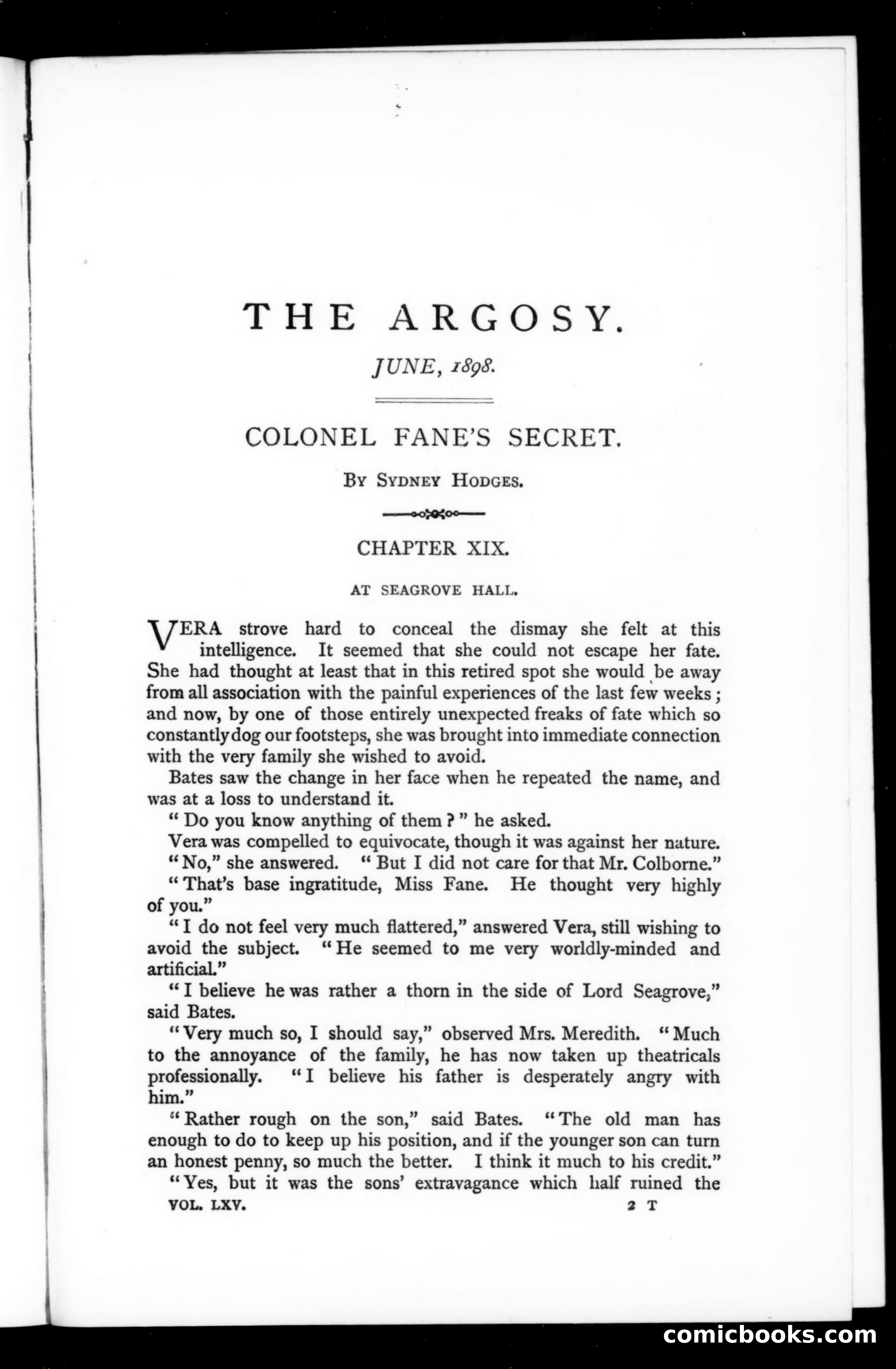 The Argosy, Vol. 65 — page 1 of 125
