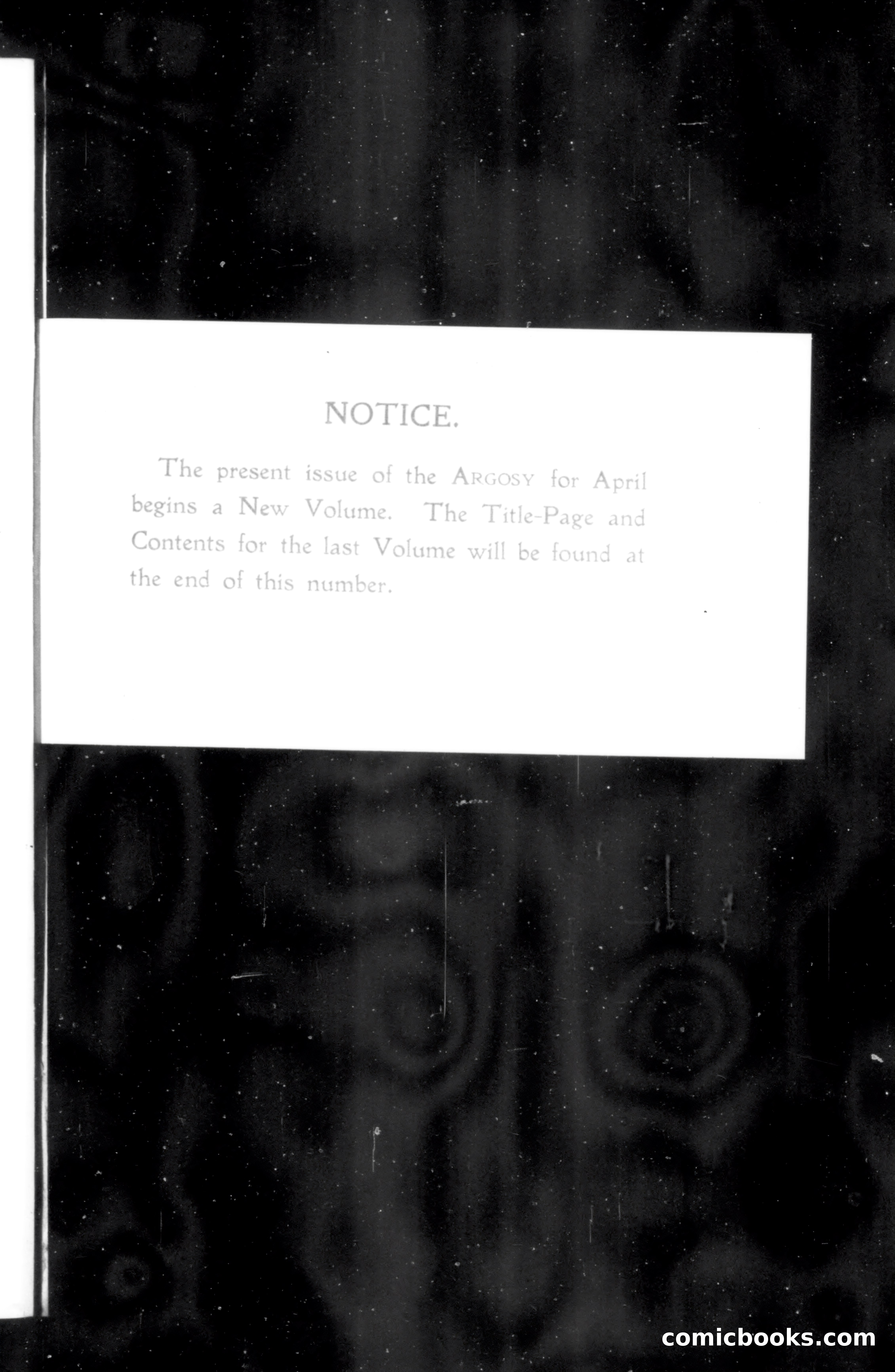 The Argosy, Vol. 74 — page 3 of 129