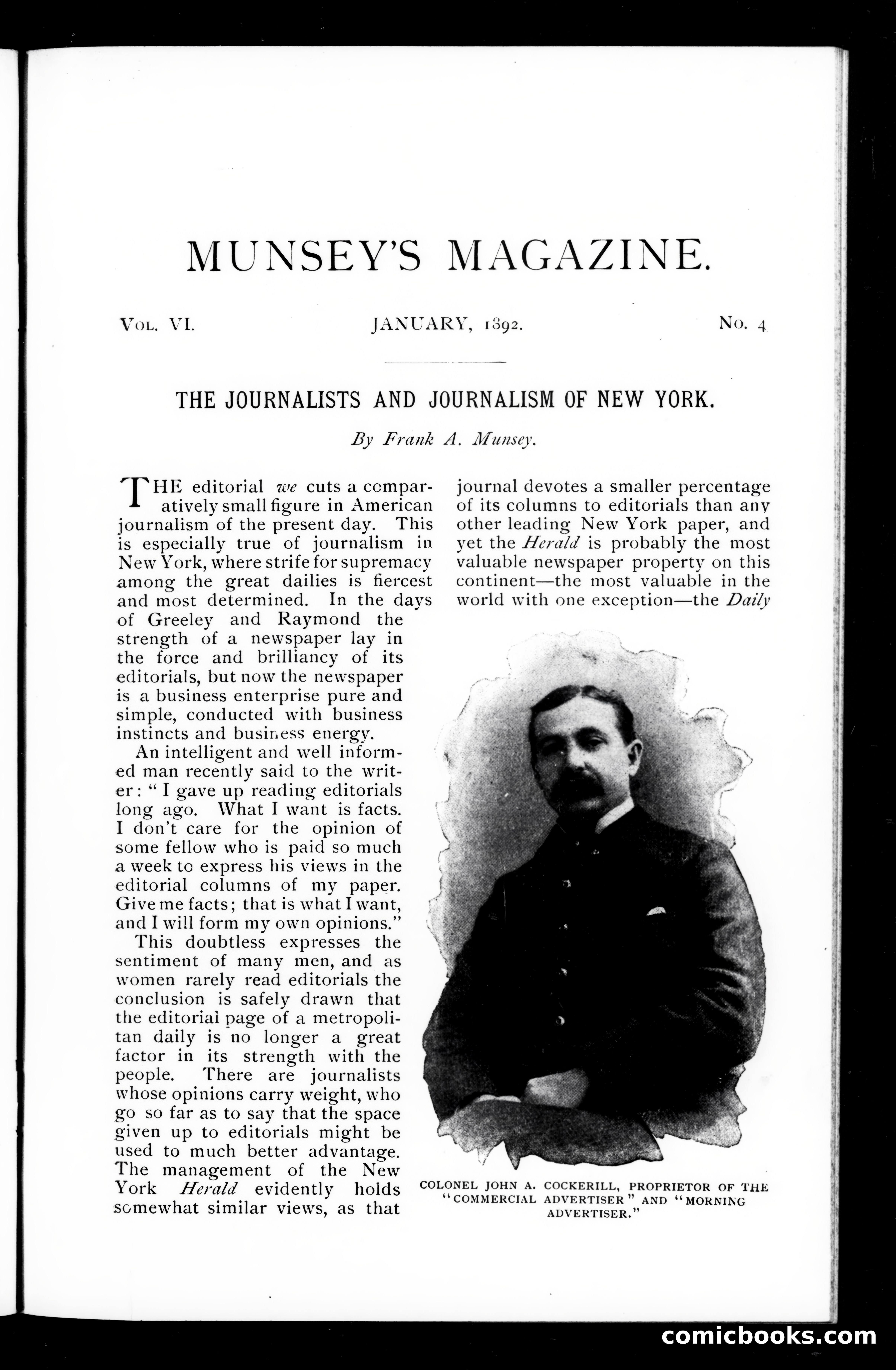 Munsey's Magazine, January 1892 — page 1 of 128