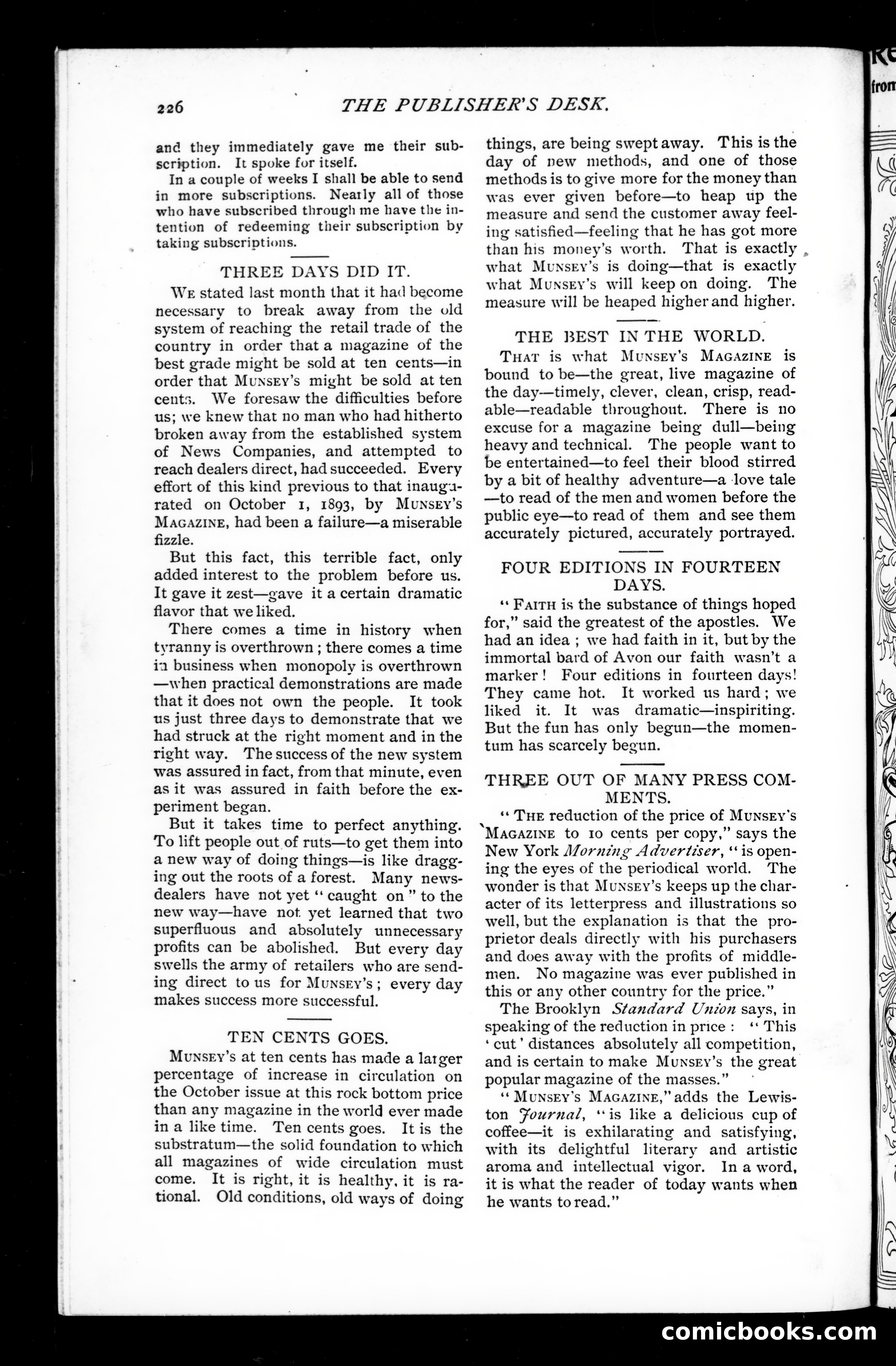 Munsey's Magazine, November 1893 — page 114 of 114