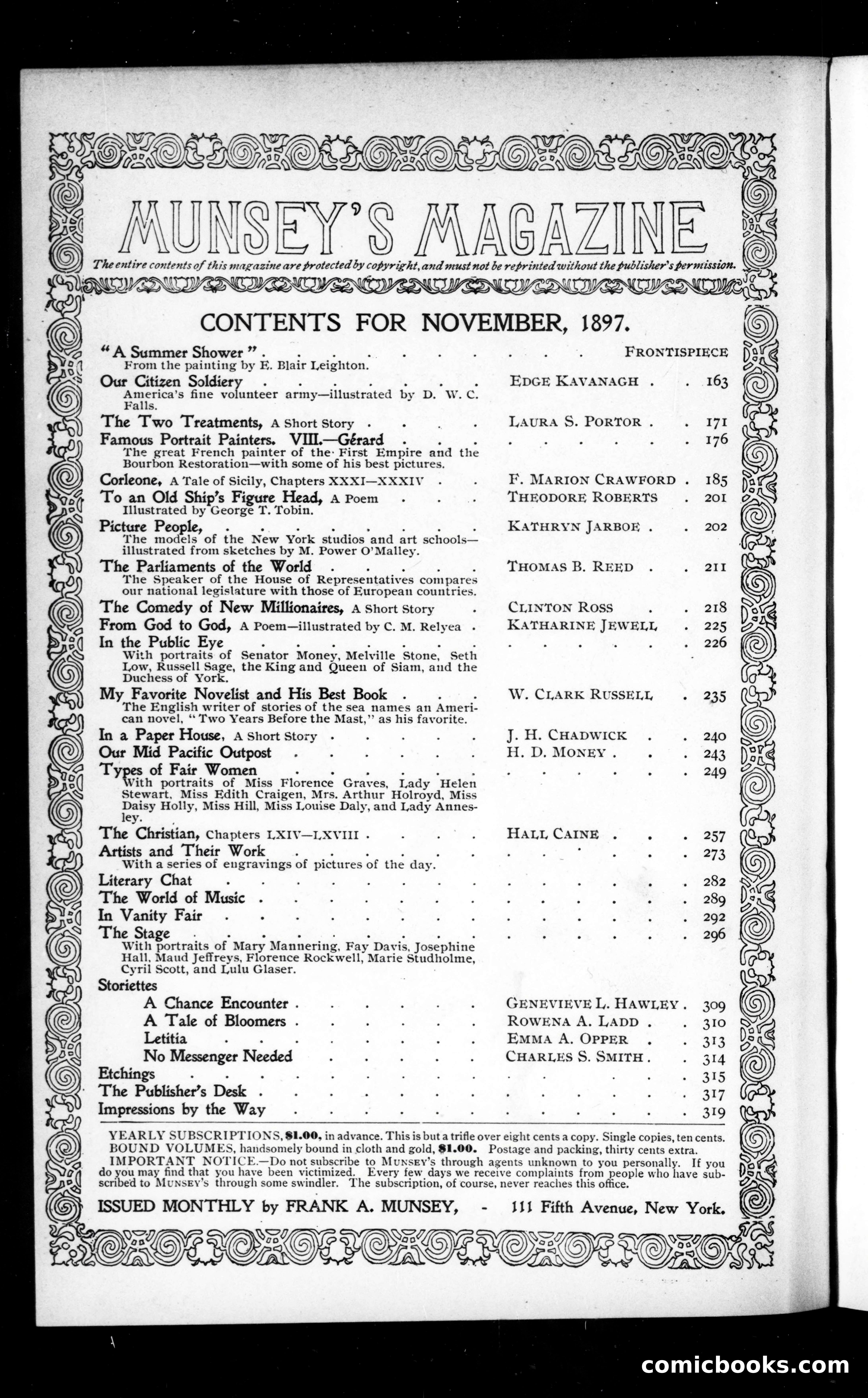 Munsey's Magazine, Vol. XVIII, No. 2 — page 2 of 162