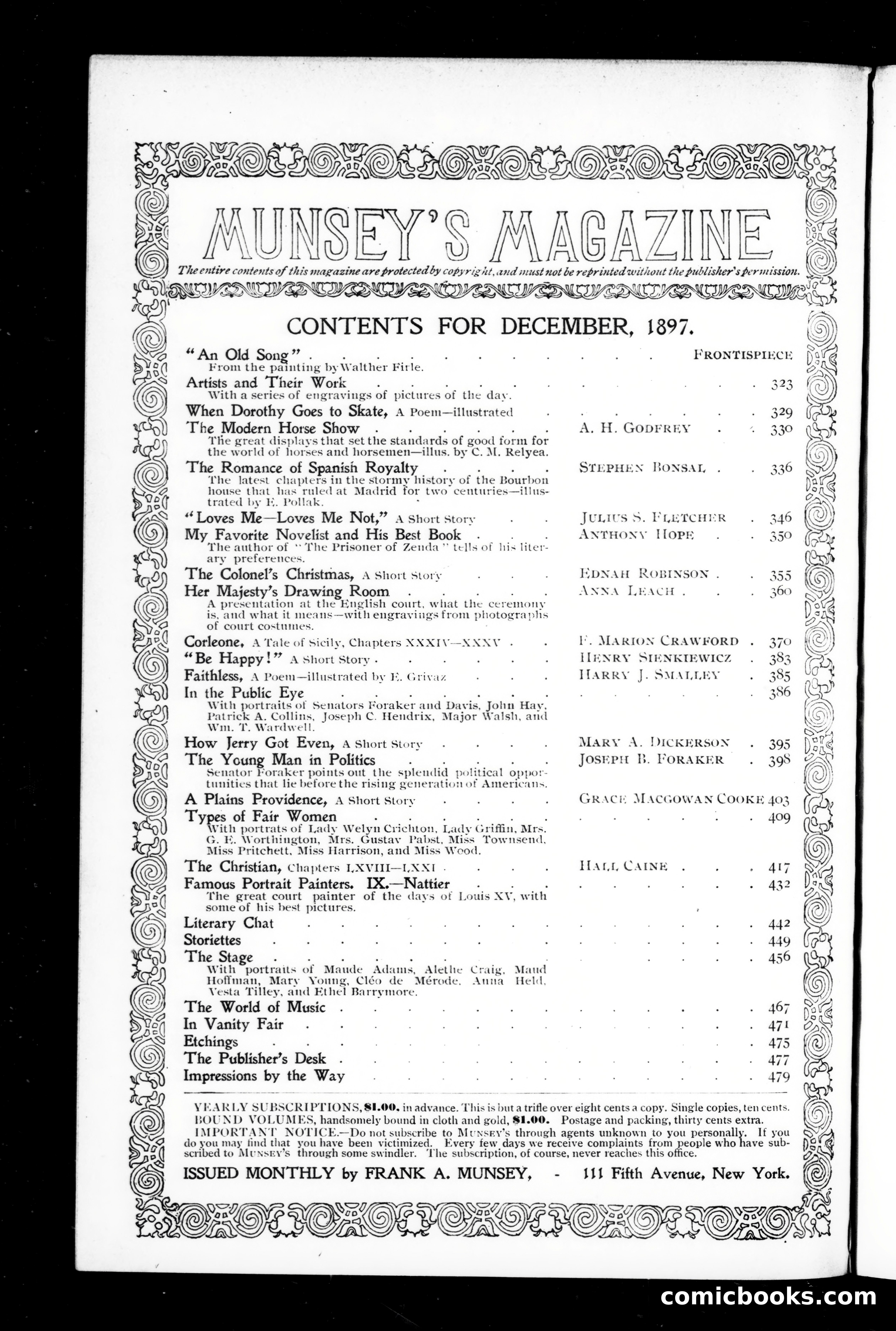 Munsey's Magazine, December 1897 — page 2 of 164