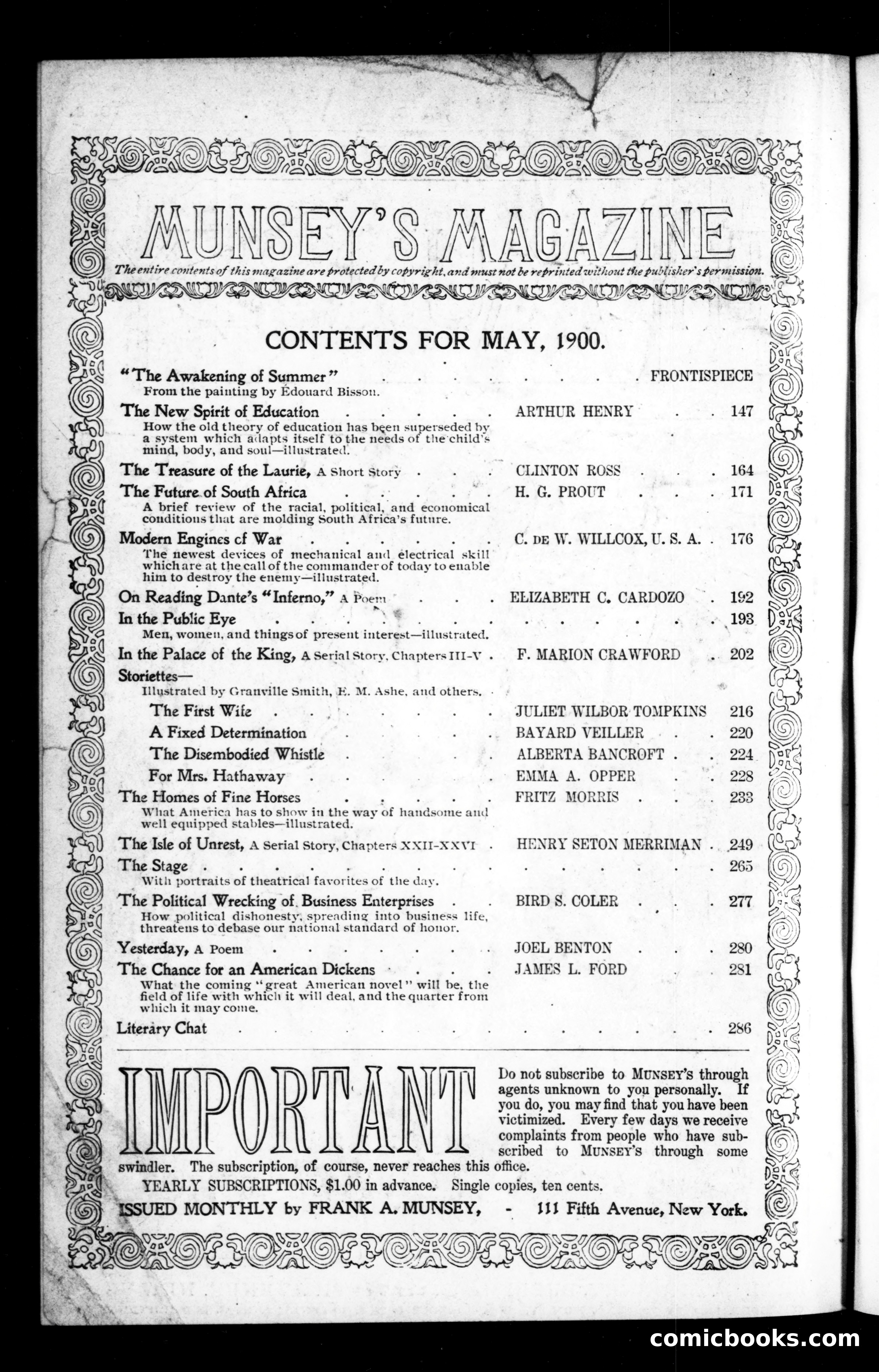 Munsey's Magazine, May 1900 — page 2 of 146