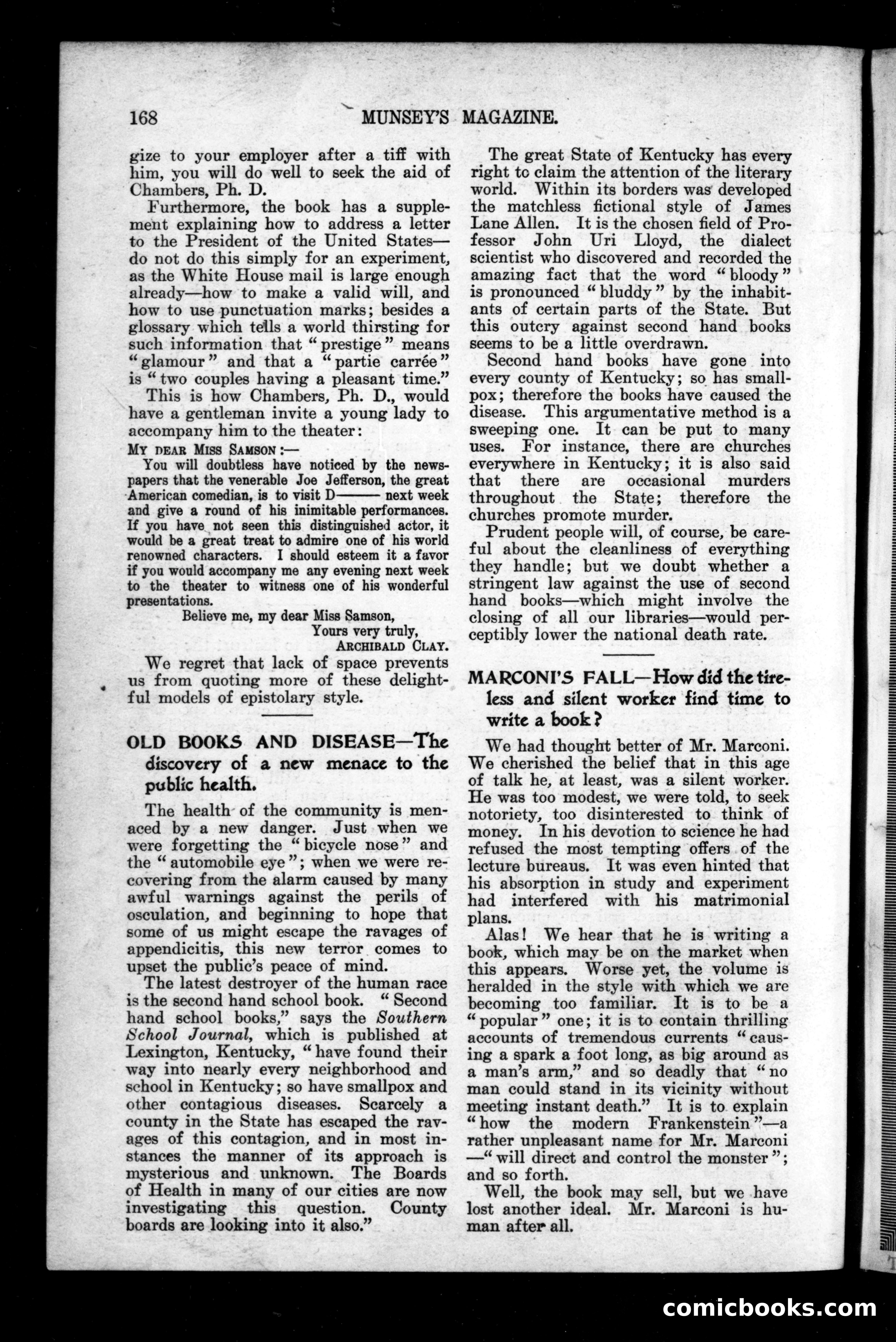 Munsey's Magazine, April 1902 — page 168 of 168