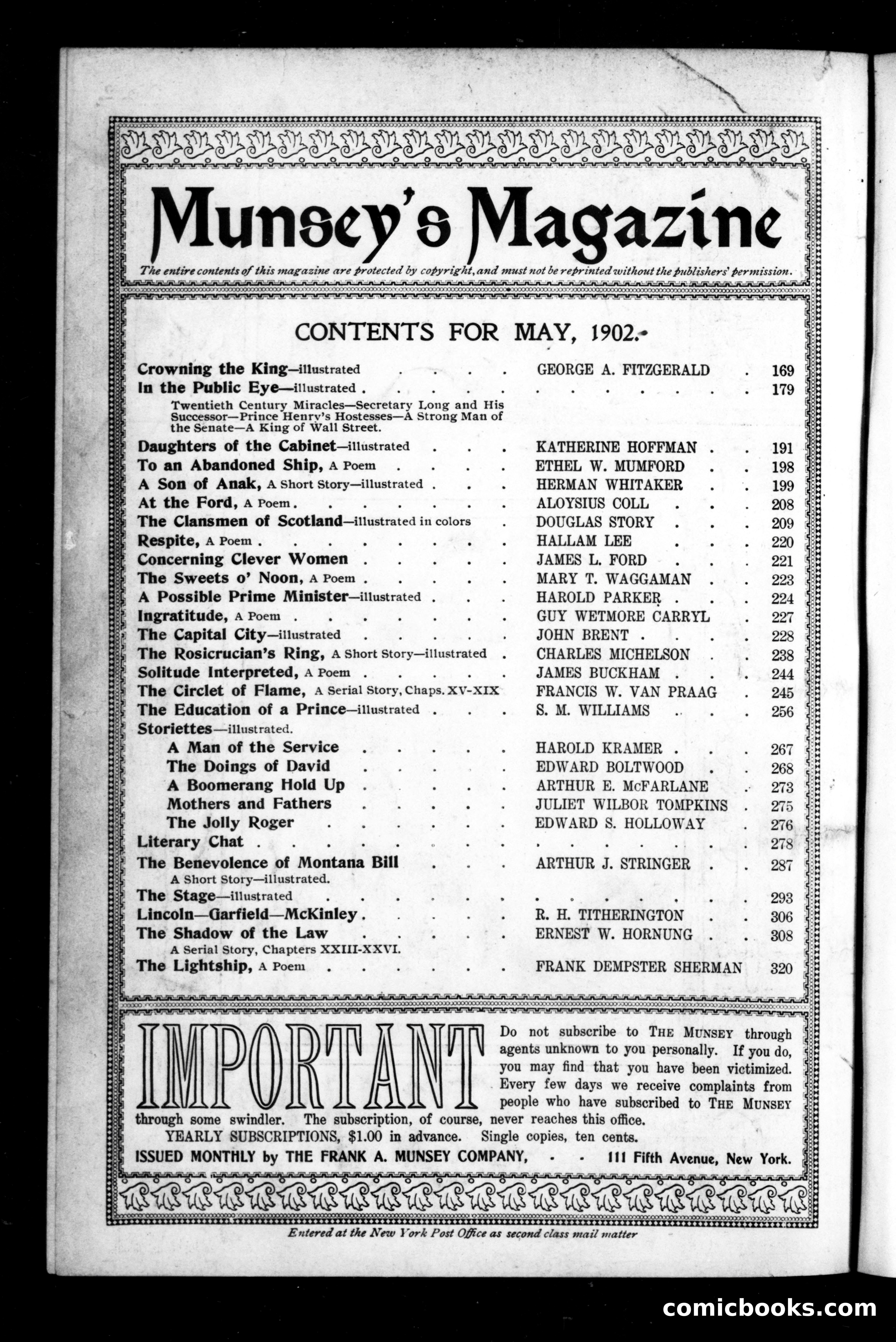 Munsey's Magazine, Vol. 27, No. 2 — page 2 of 154
