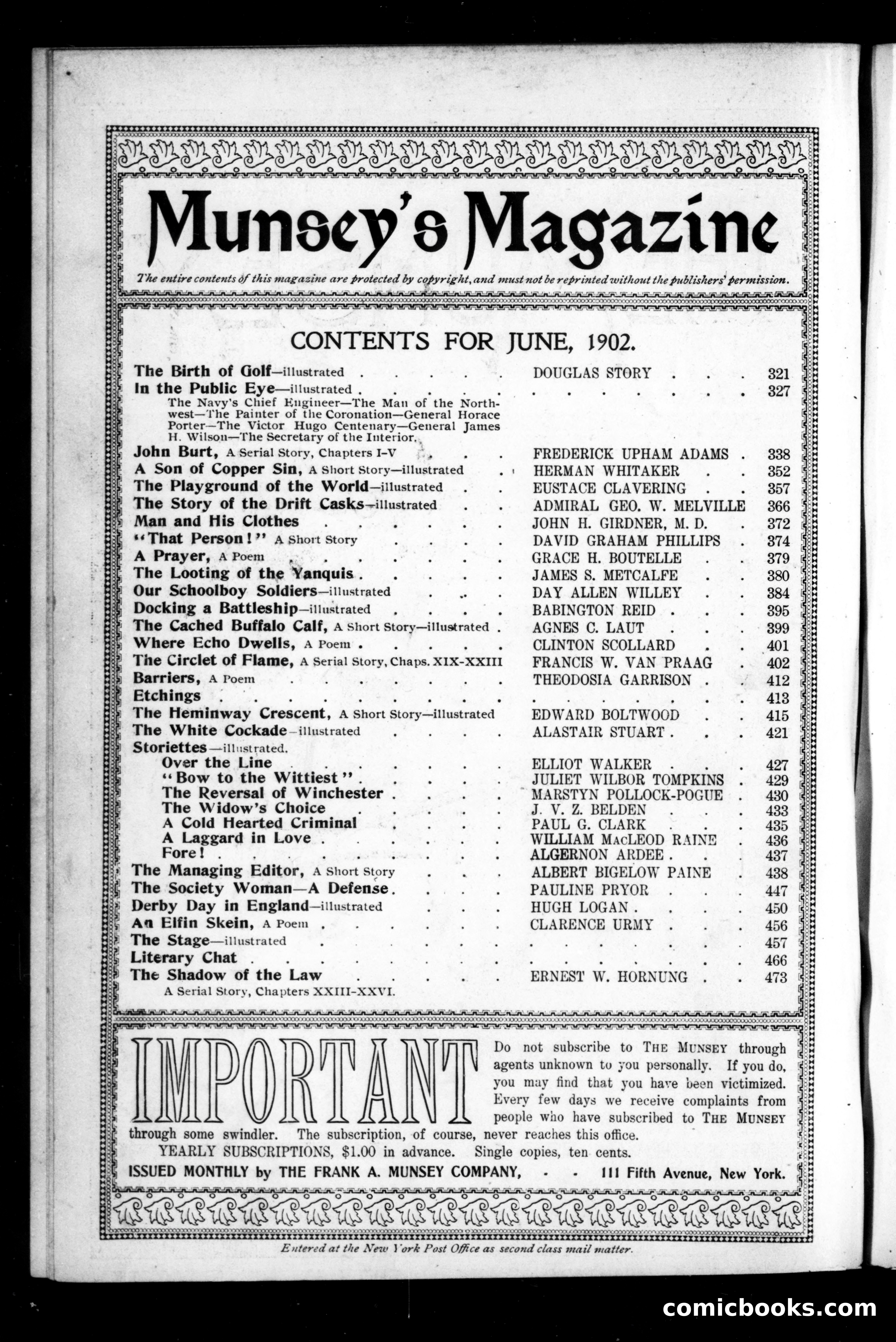 Munsey's Magazine, June 1902 — page 2 of 162