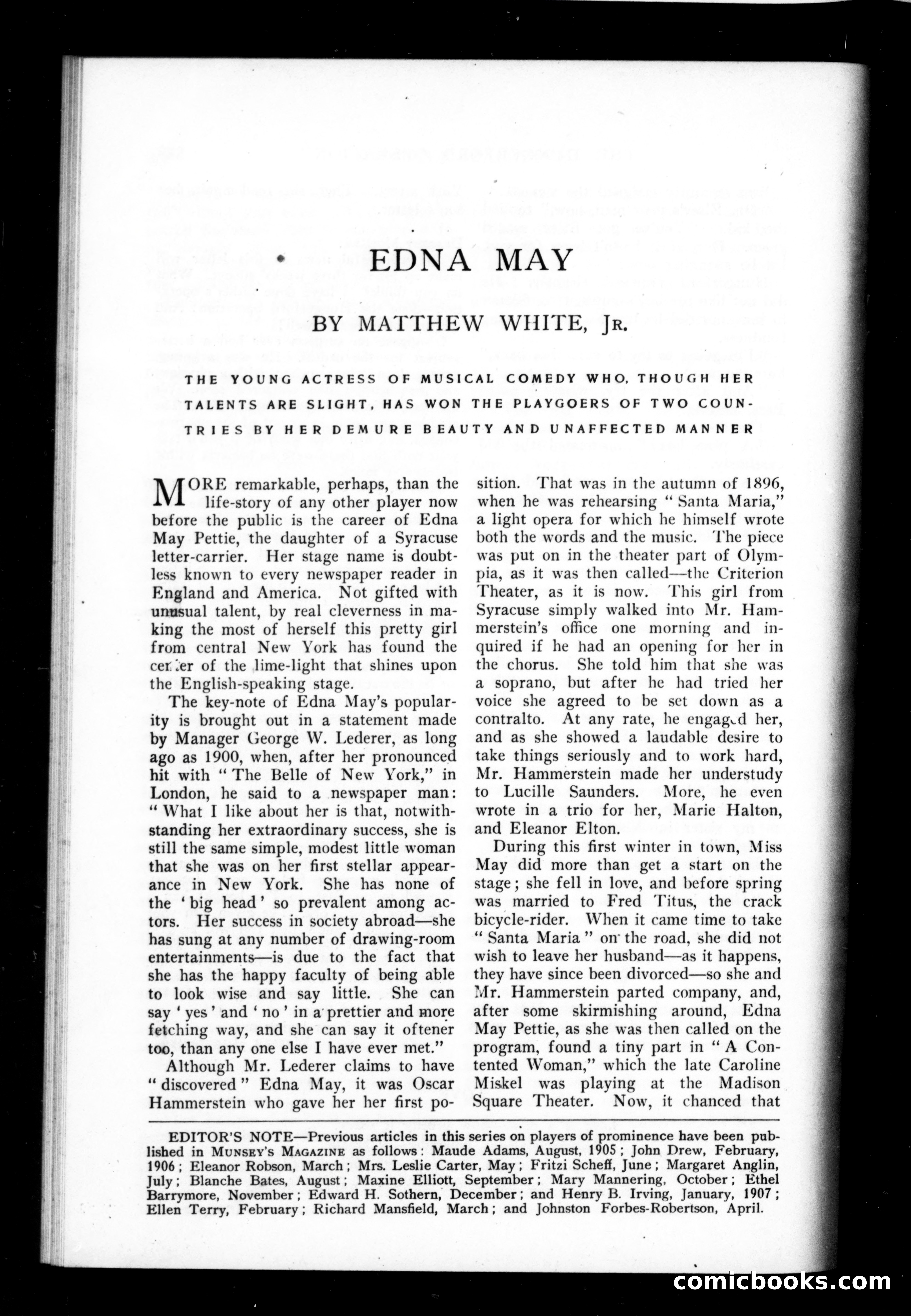 Munsey's Magazine, June 1907 — page 70 of 144