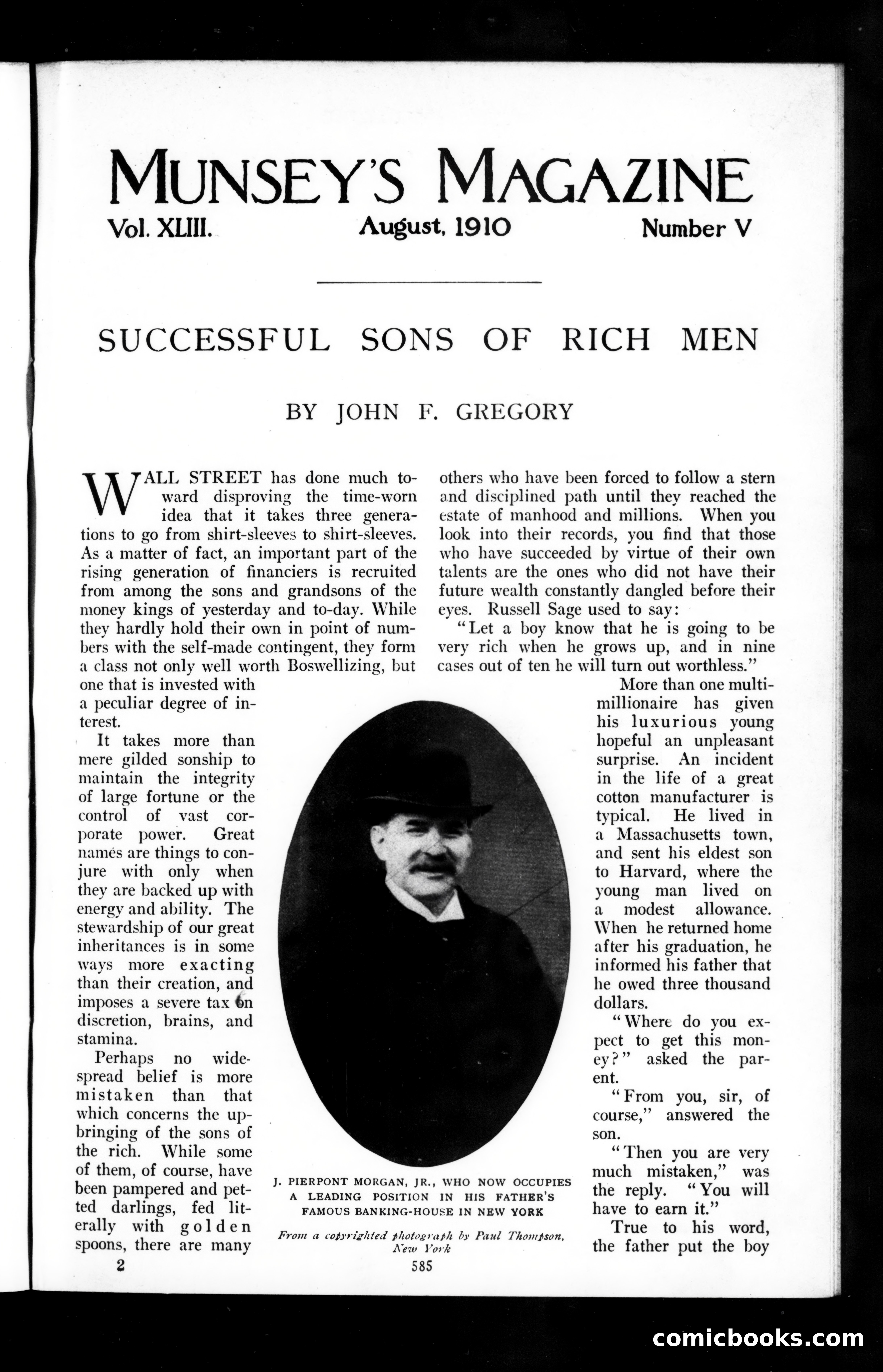 Munsey's Magazine, August 1910 — page 5 of 148