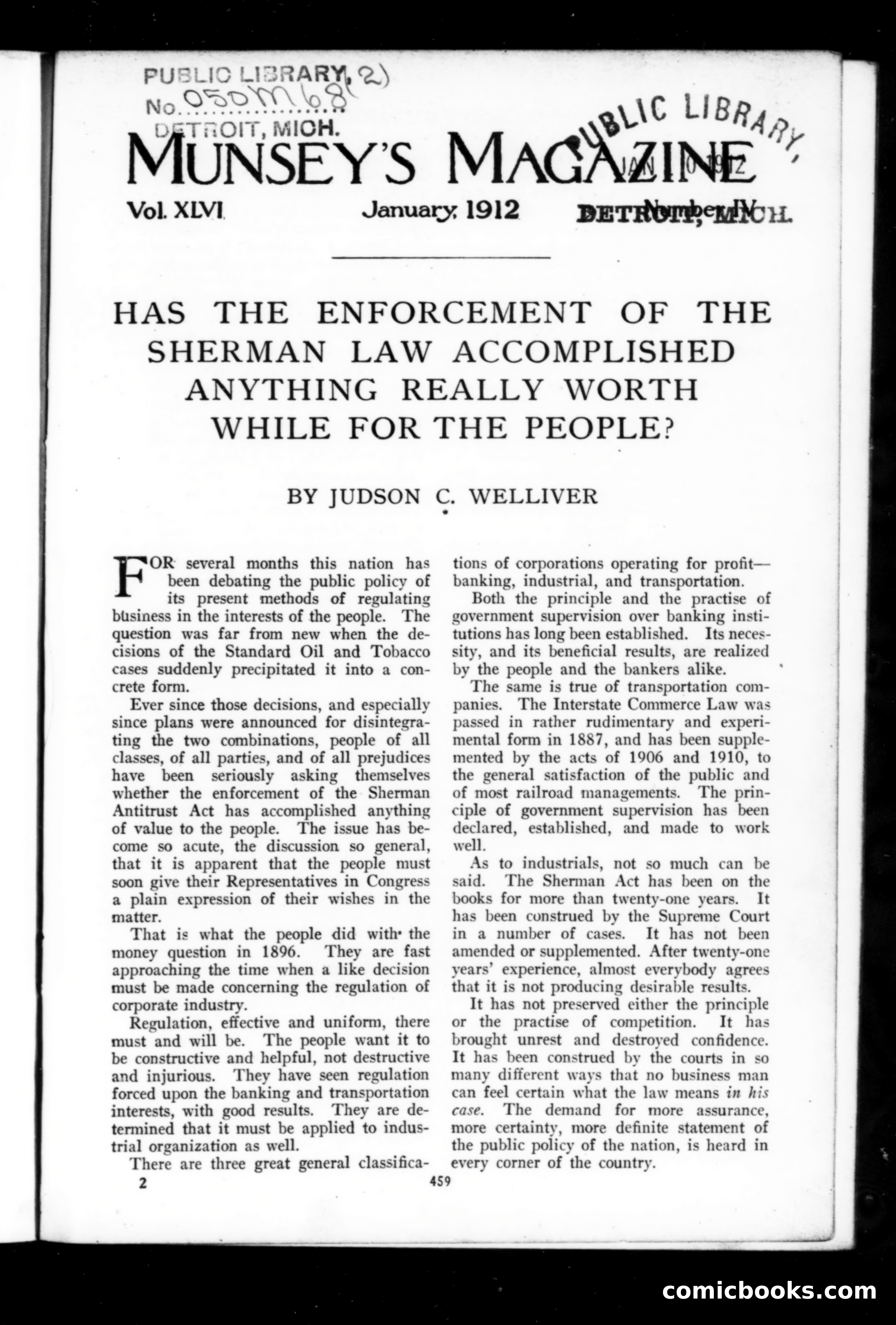 Munsey's Magazine, January 1912 — page 1 of 158