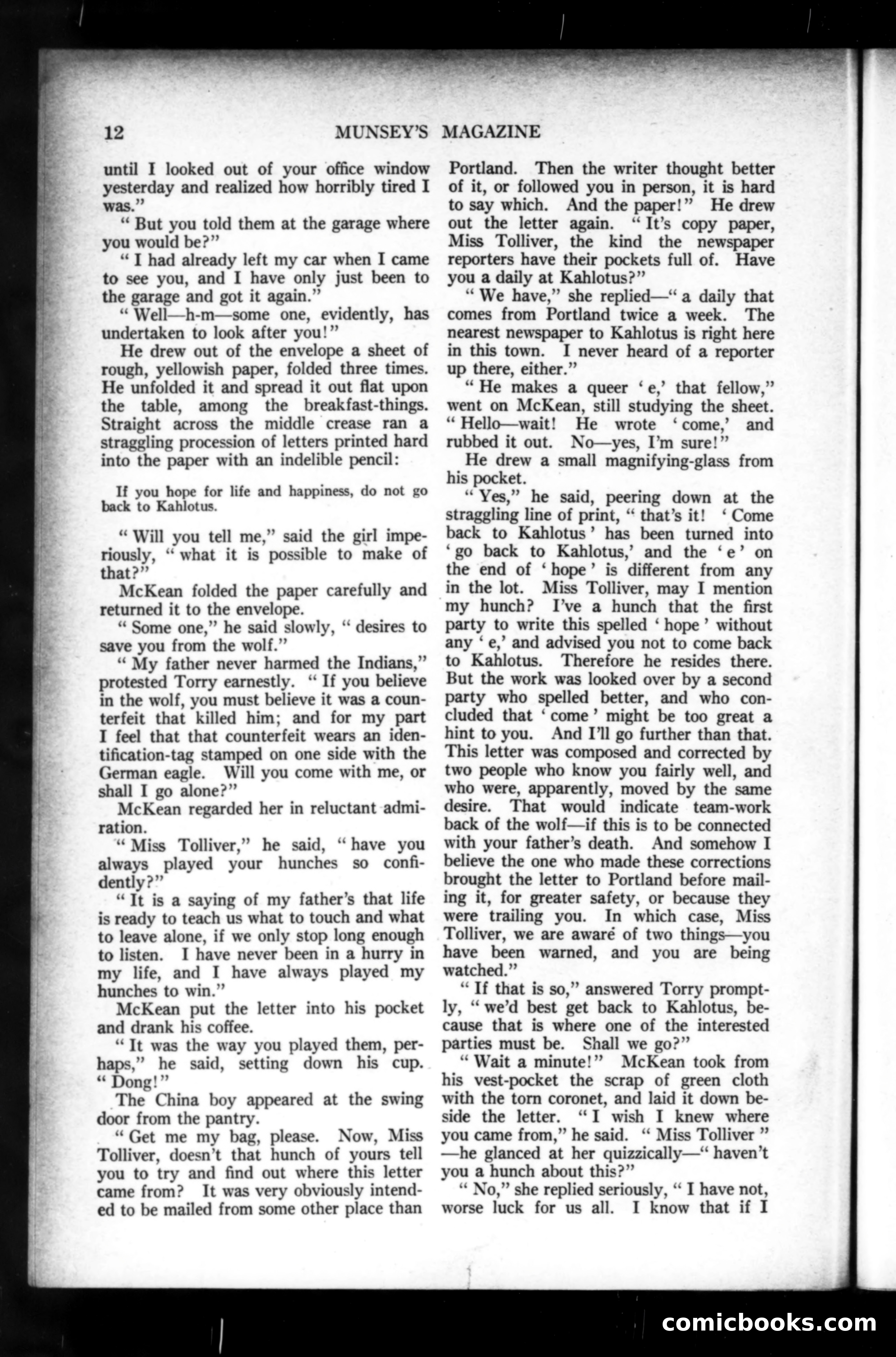 Munsey's Magazine, February 1919 — page 12 of 196