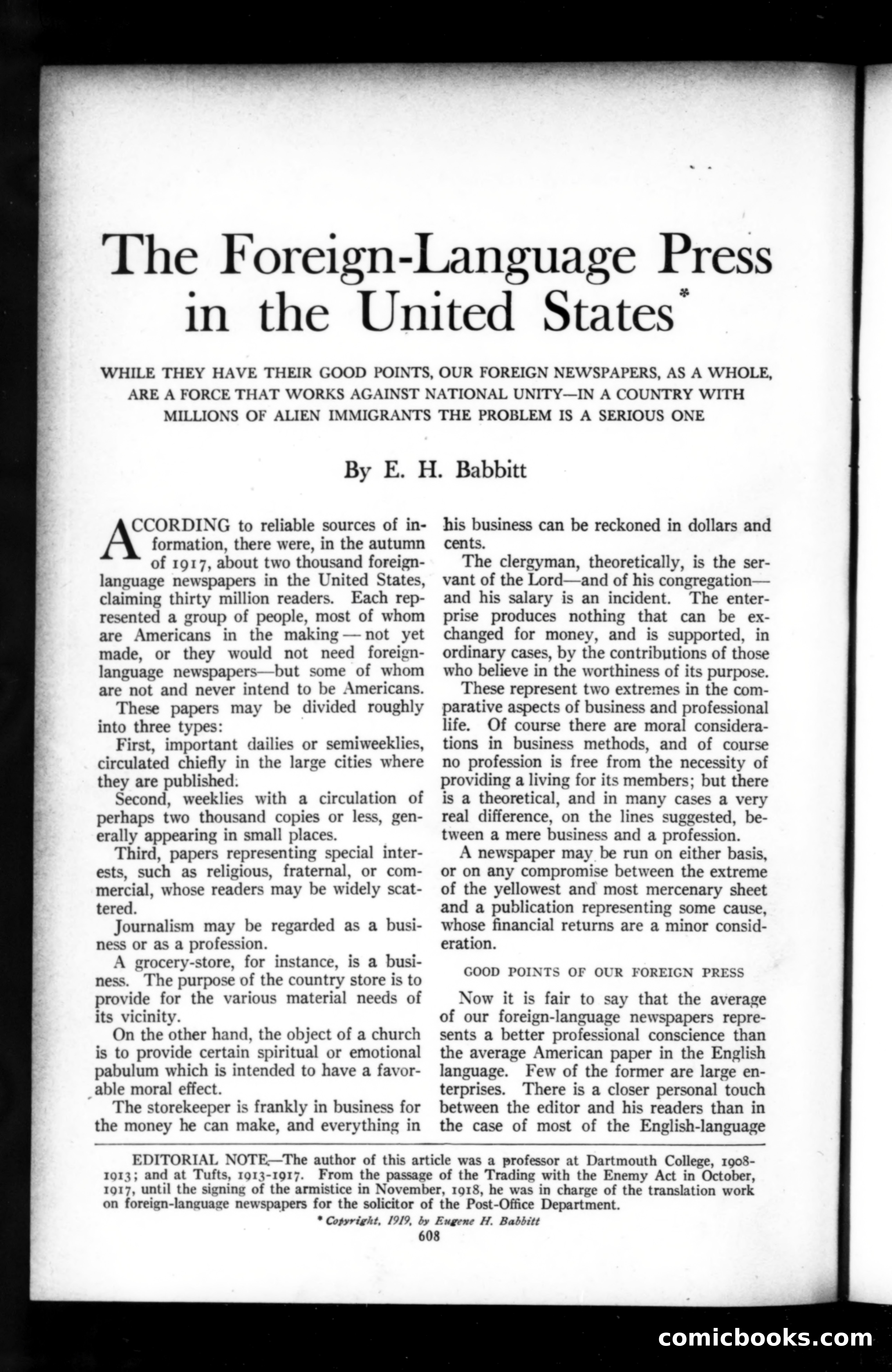 Munsey's Magazine, May 1919 — page 20 of 193