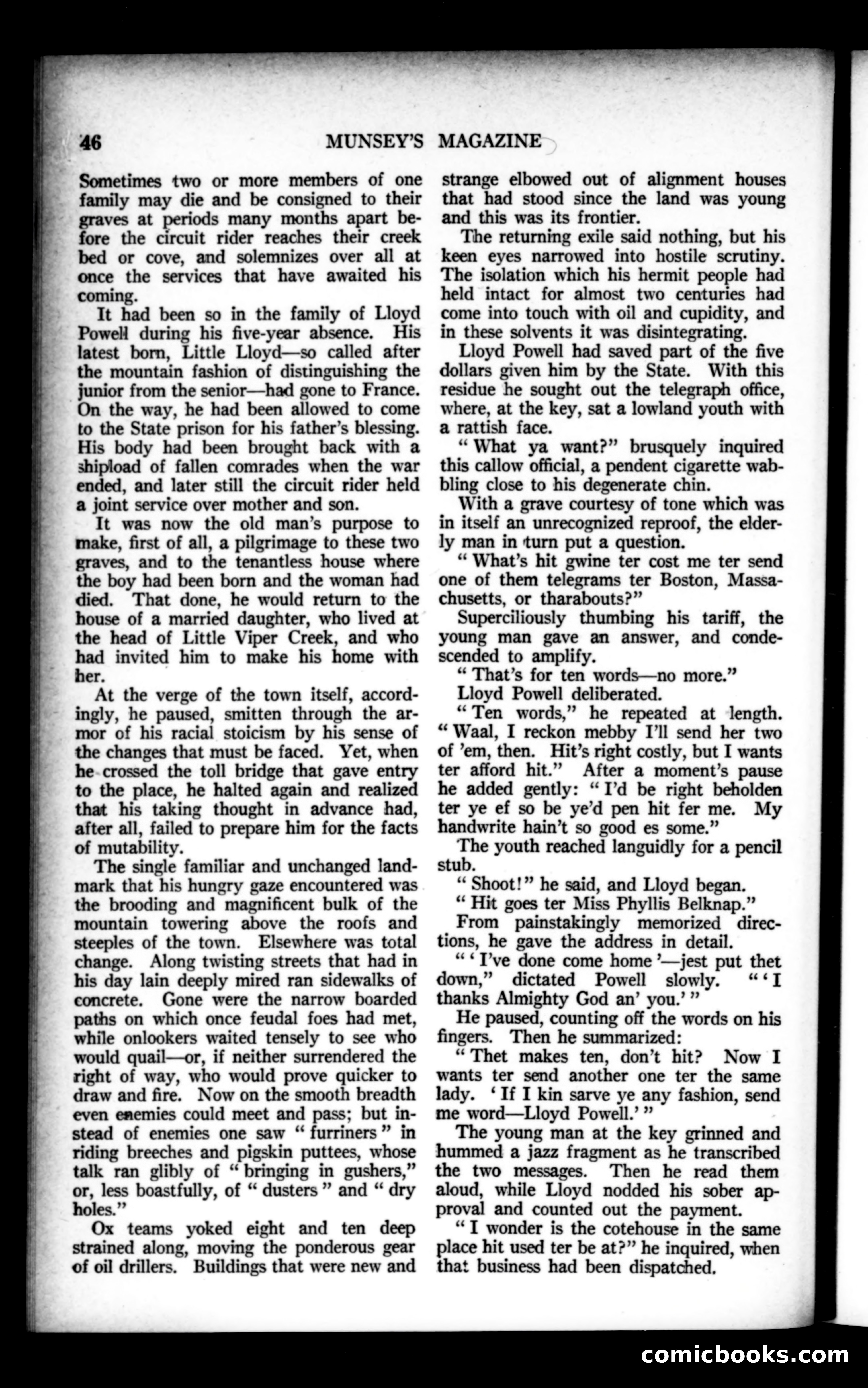 Munsey's Magazine, October 1922 — page 46 of 194