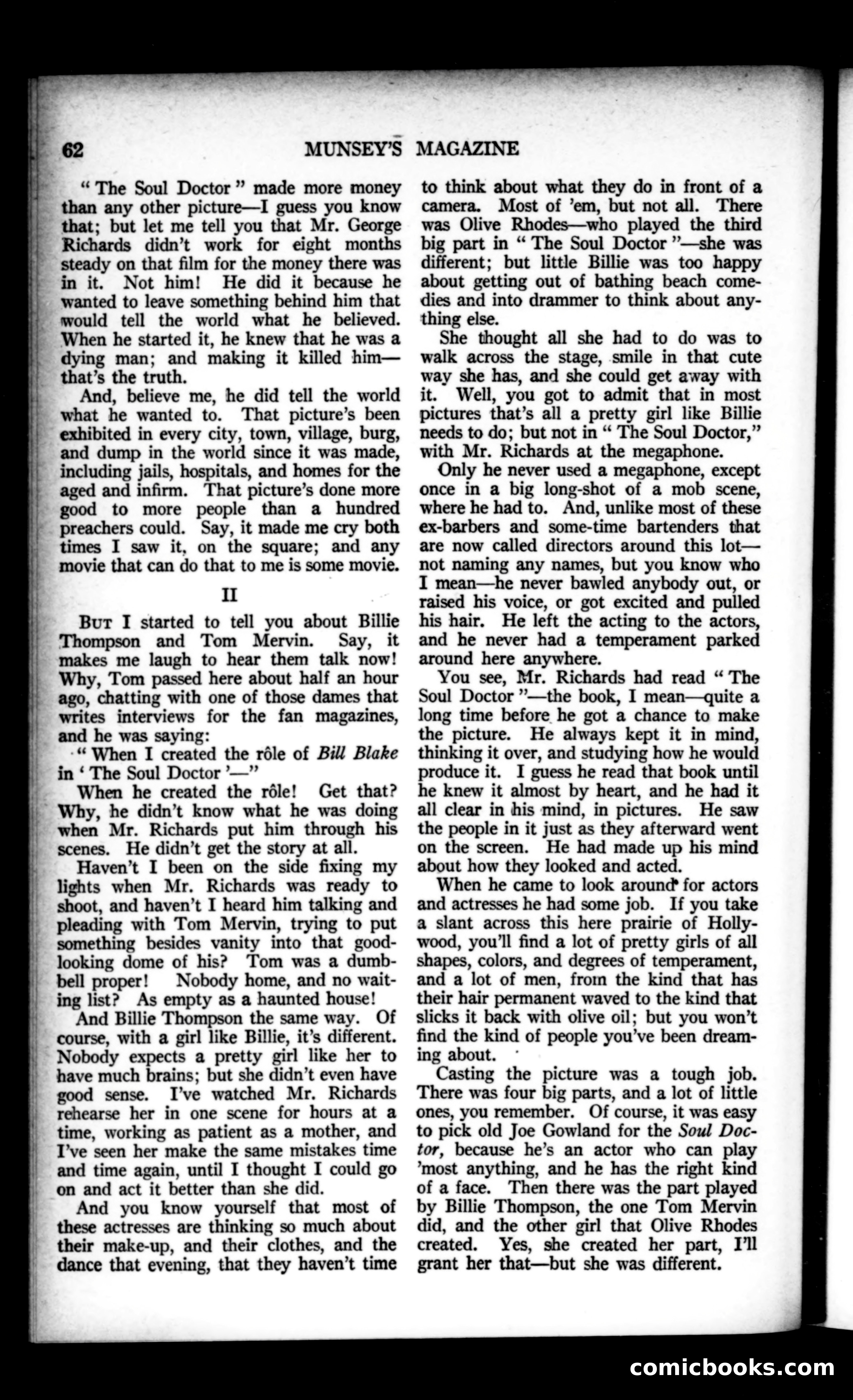 Munsey's Magazine, October 1922 — page 62 of 194