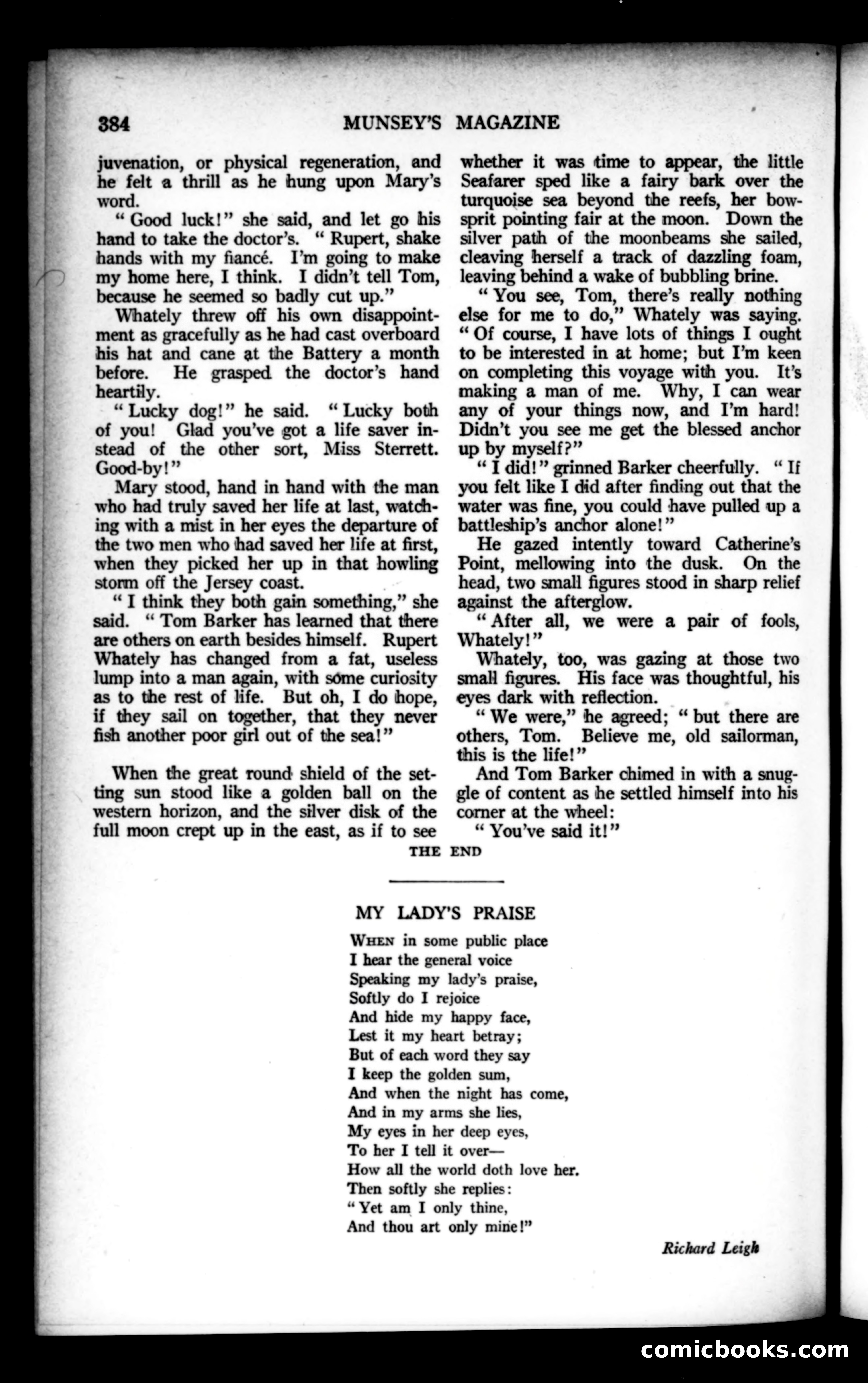 Munsey's Magazine, November 1922 — page 192 of 192