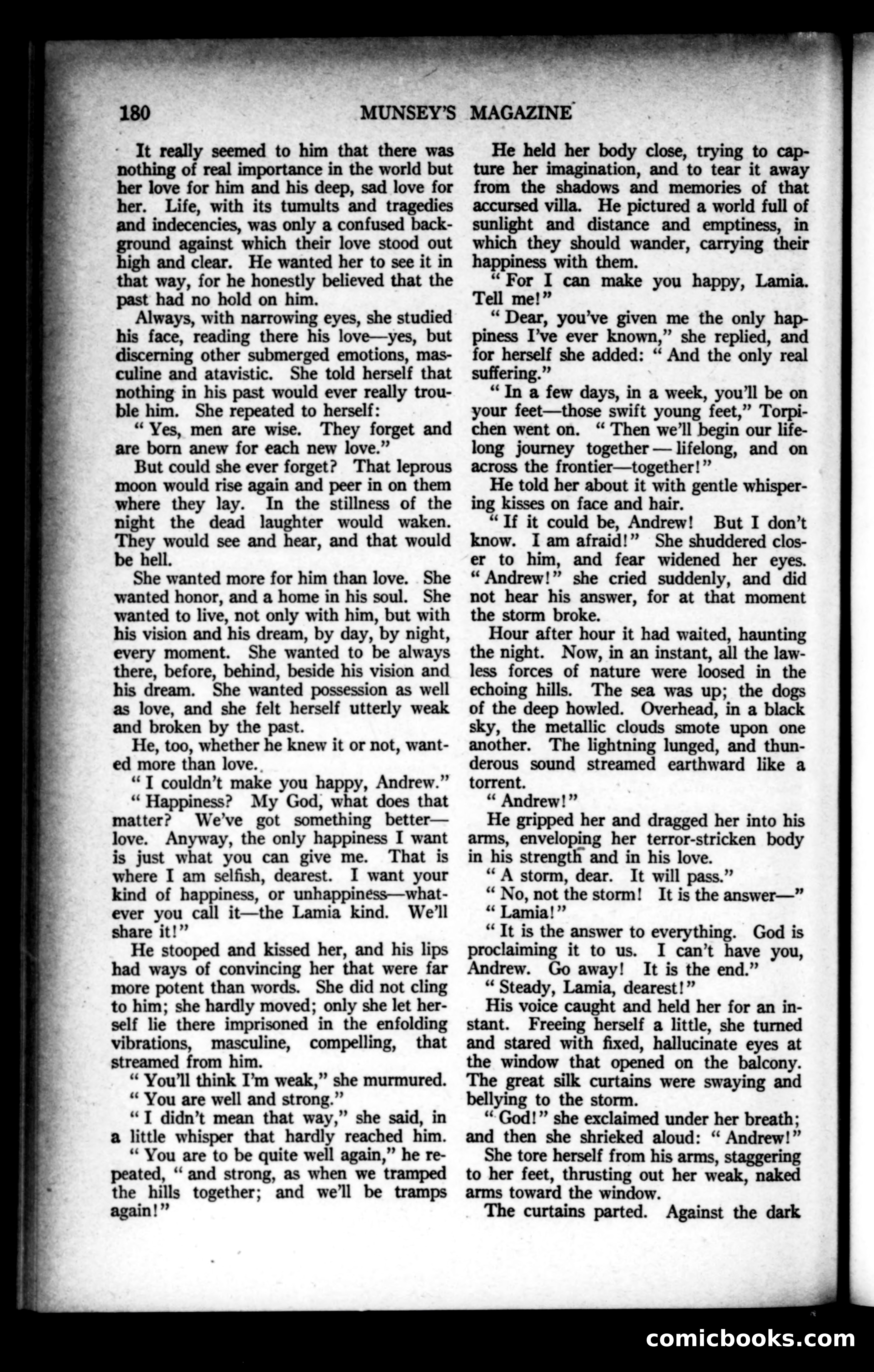 Munsey's Magazine, February 1924 — page 180: Pulp Fiction, 1924