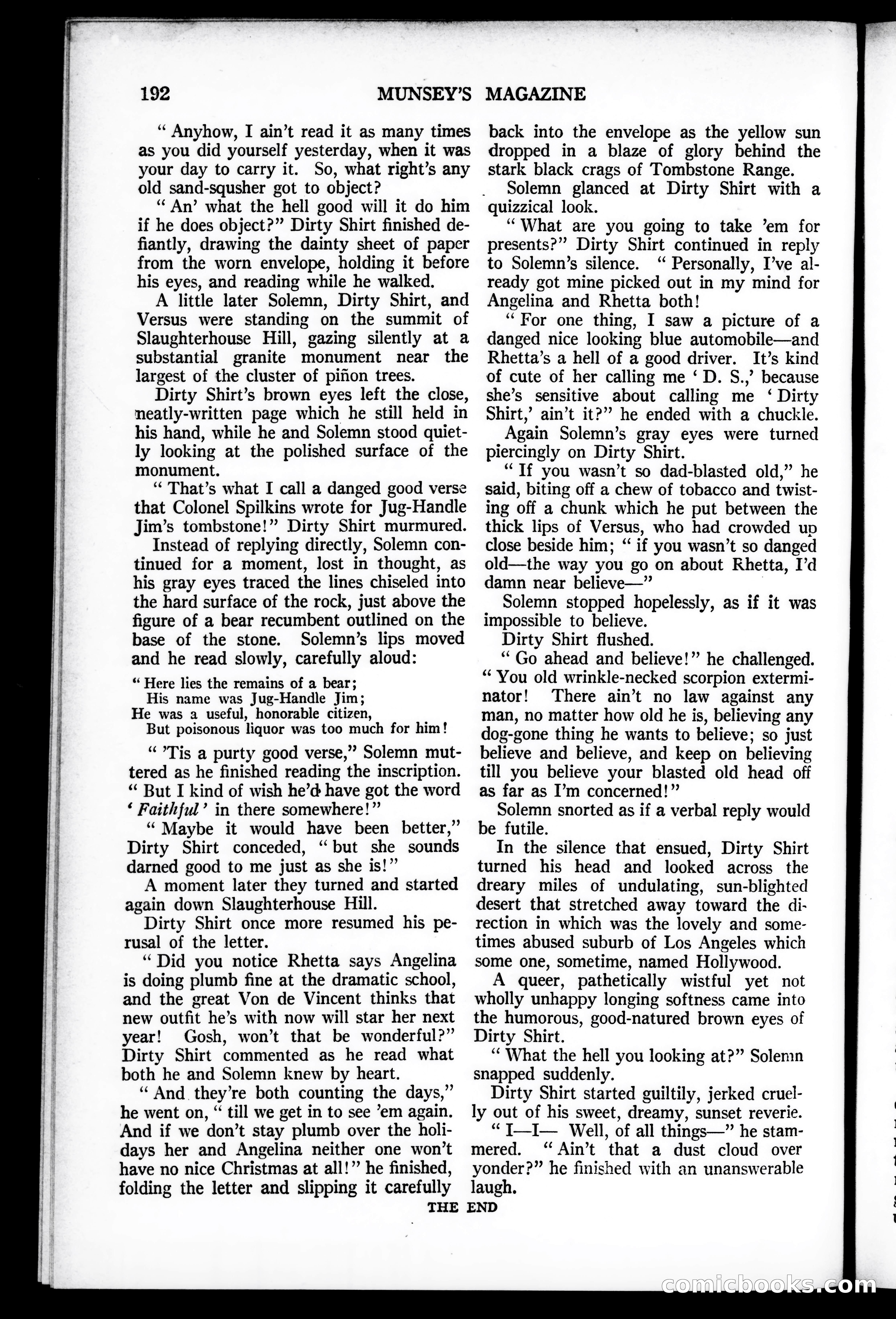 Munsey's Magazine, October 1927 — page 192 of 192