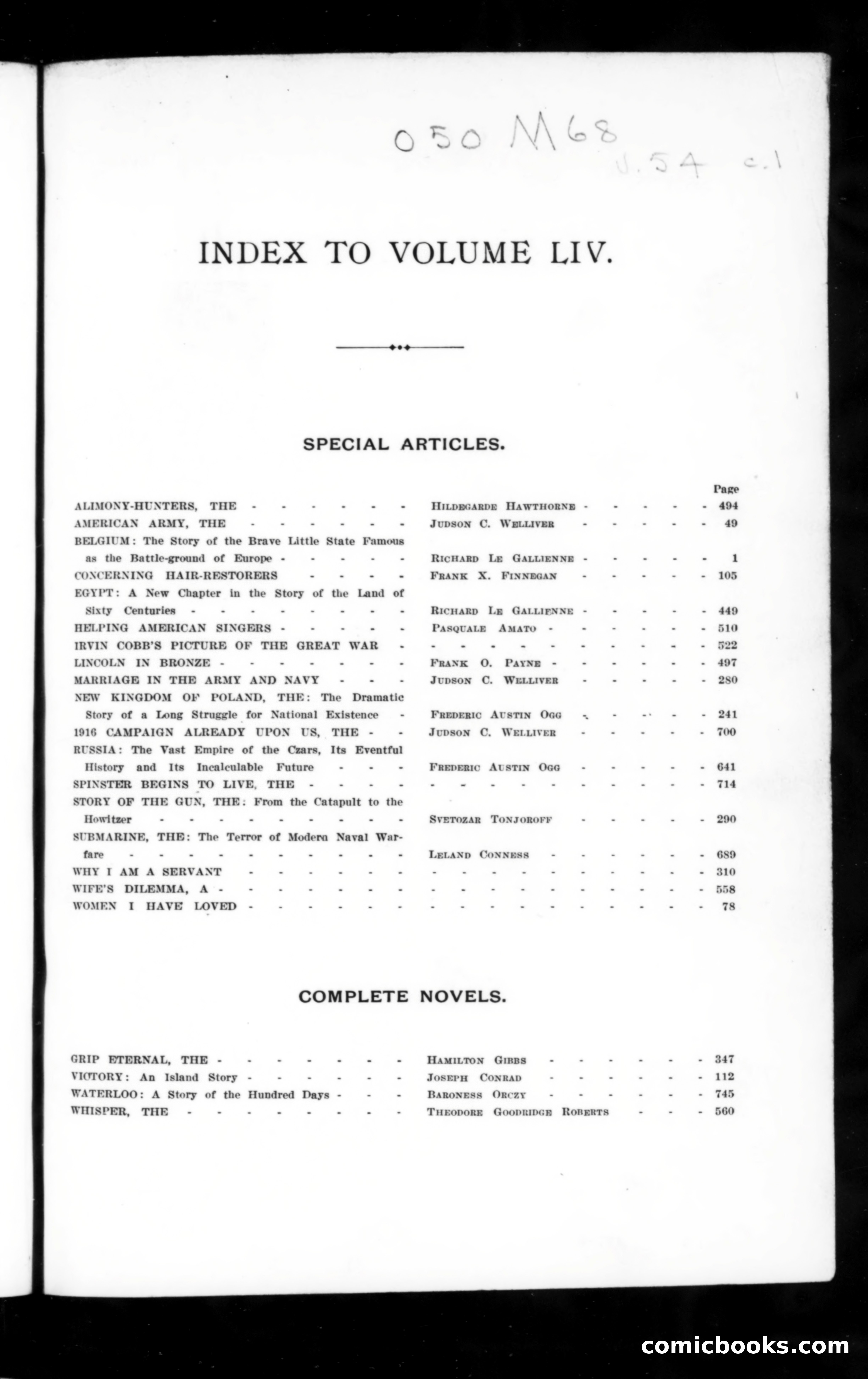 Munsey's Magazine, Volume 54 — page 1 of 3
