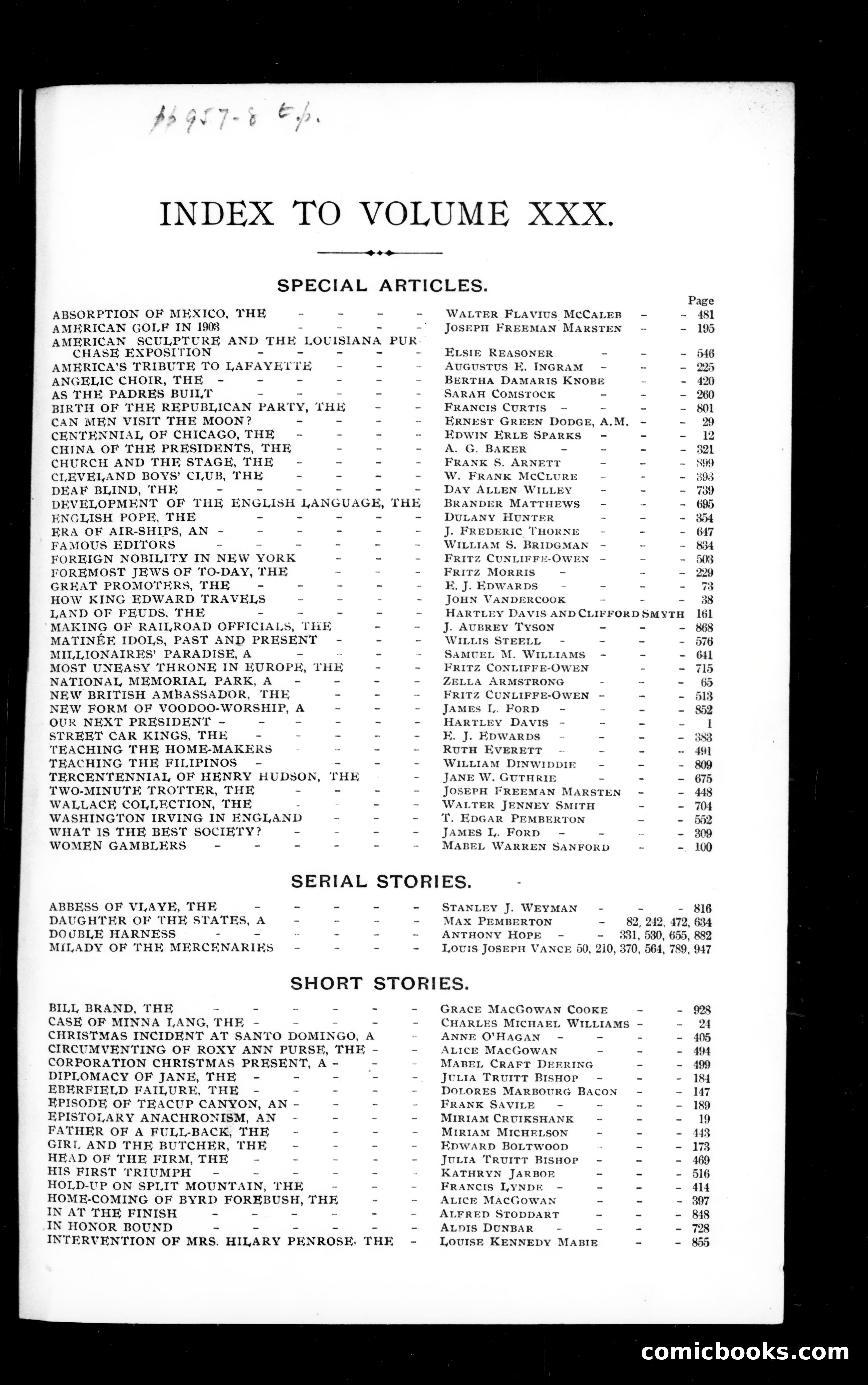 Munsey's Magazine, Volume XXX — page 1 of 3