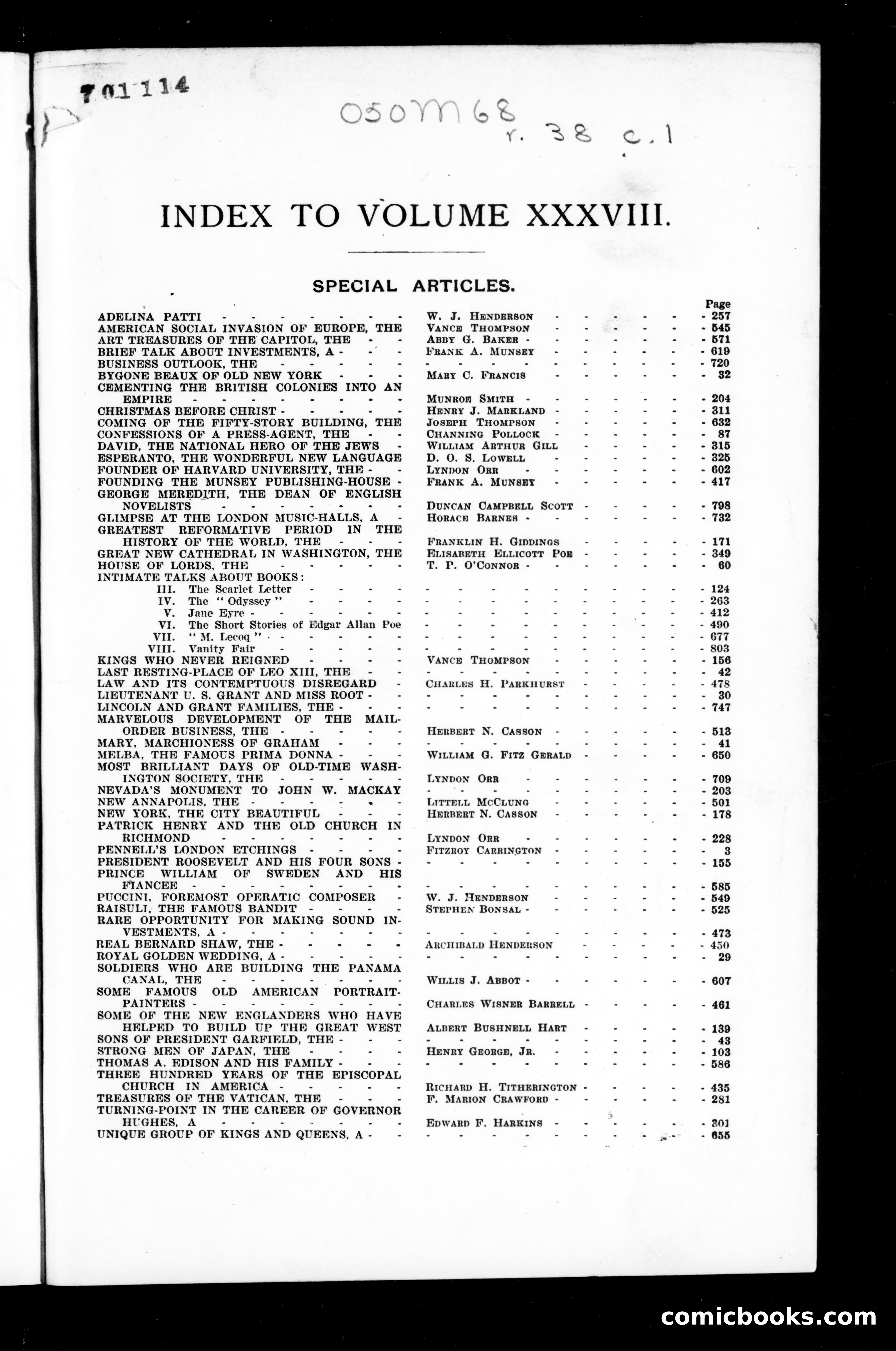 Munsey's Magazine, Volume XXXVIII — page 1 of 3