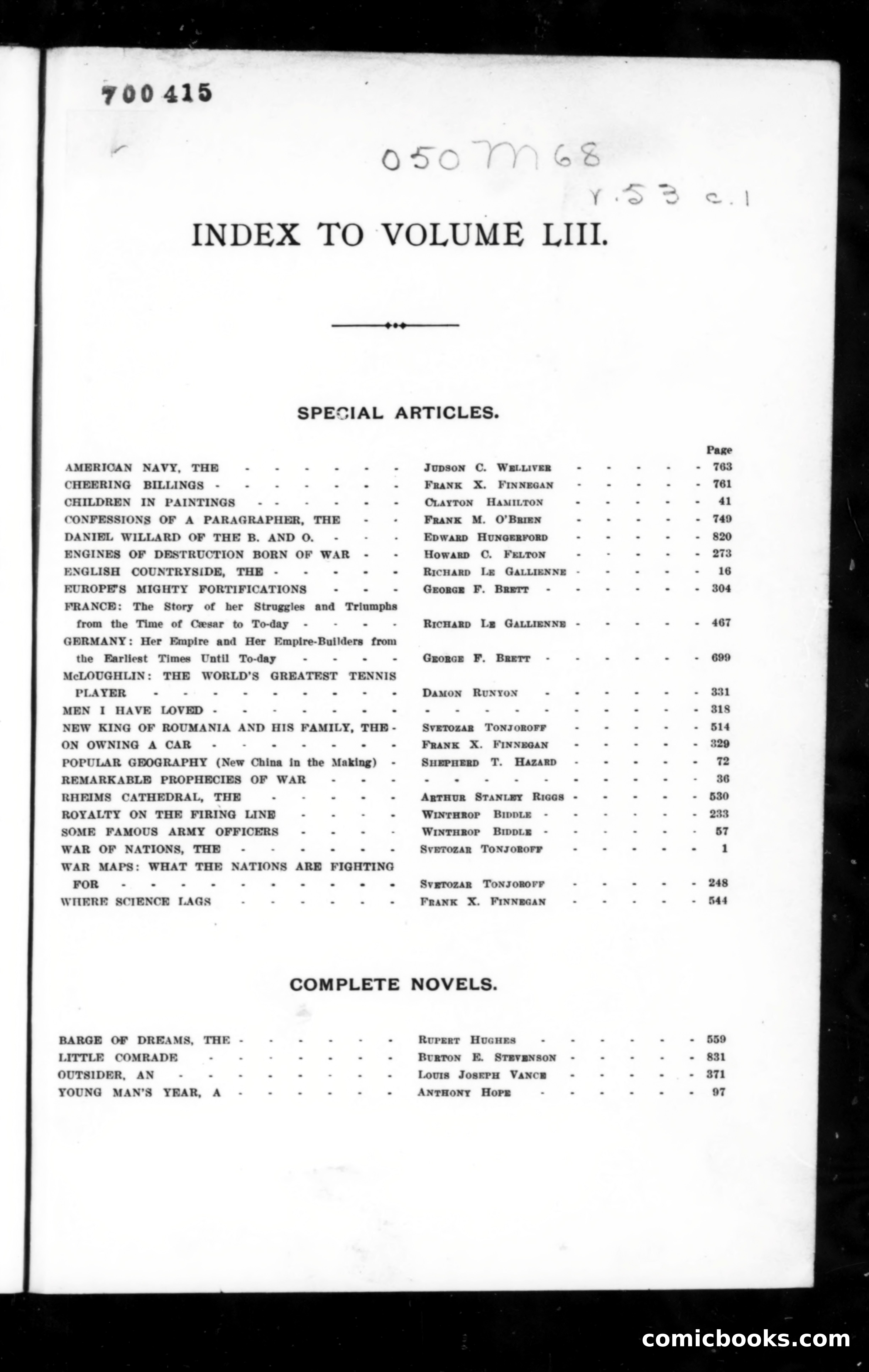Munsey's Magazine, Volume LIII — page 1 of 3