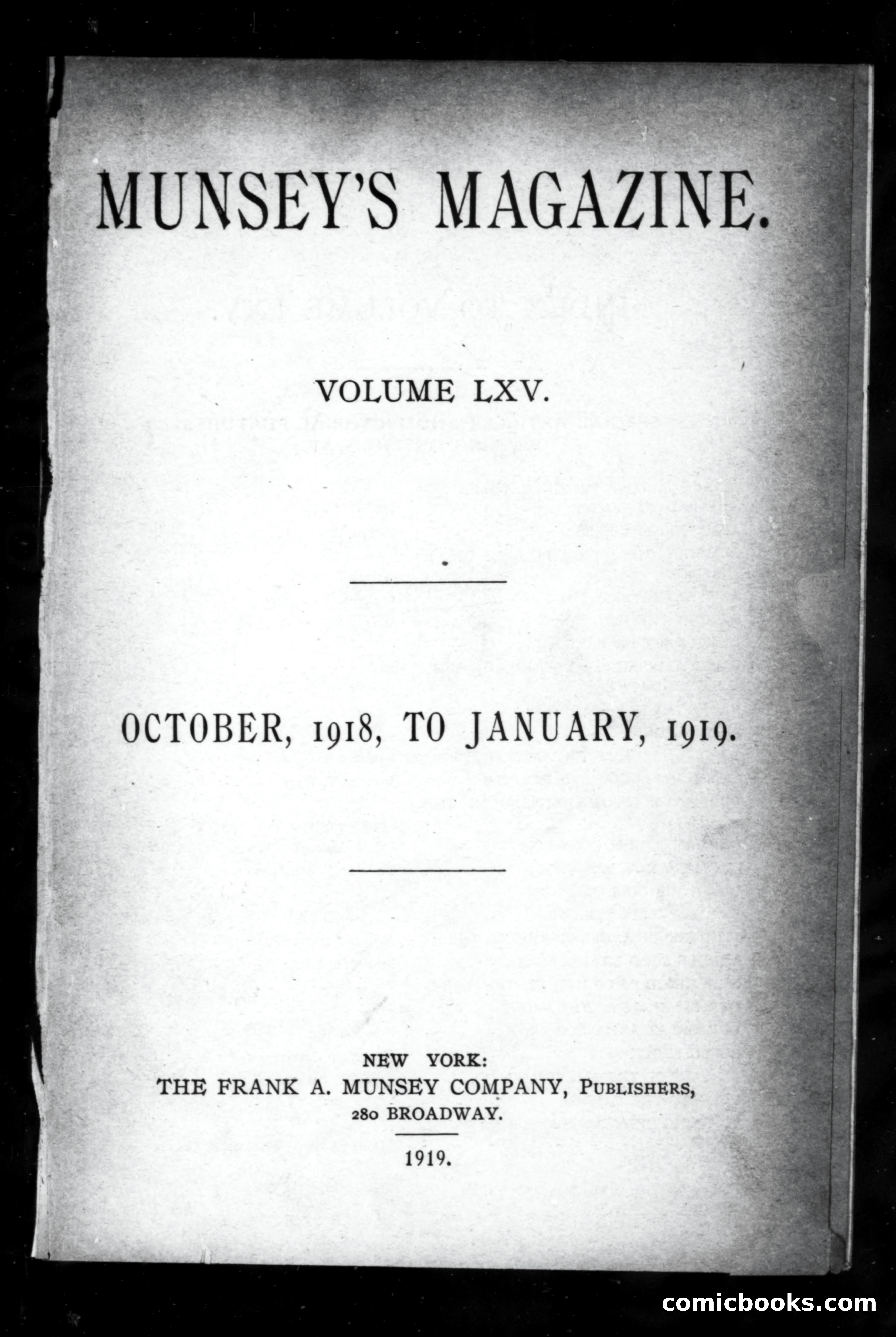 Munsey's Magazine, Volume 65 — page 1 of 5