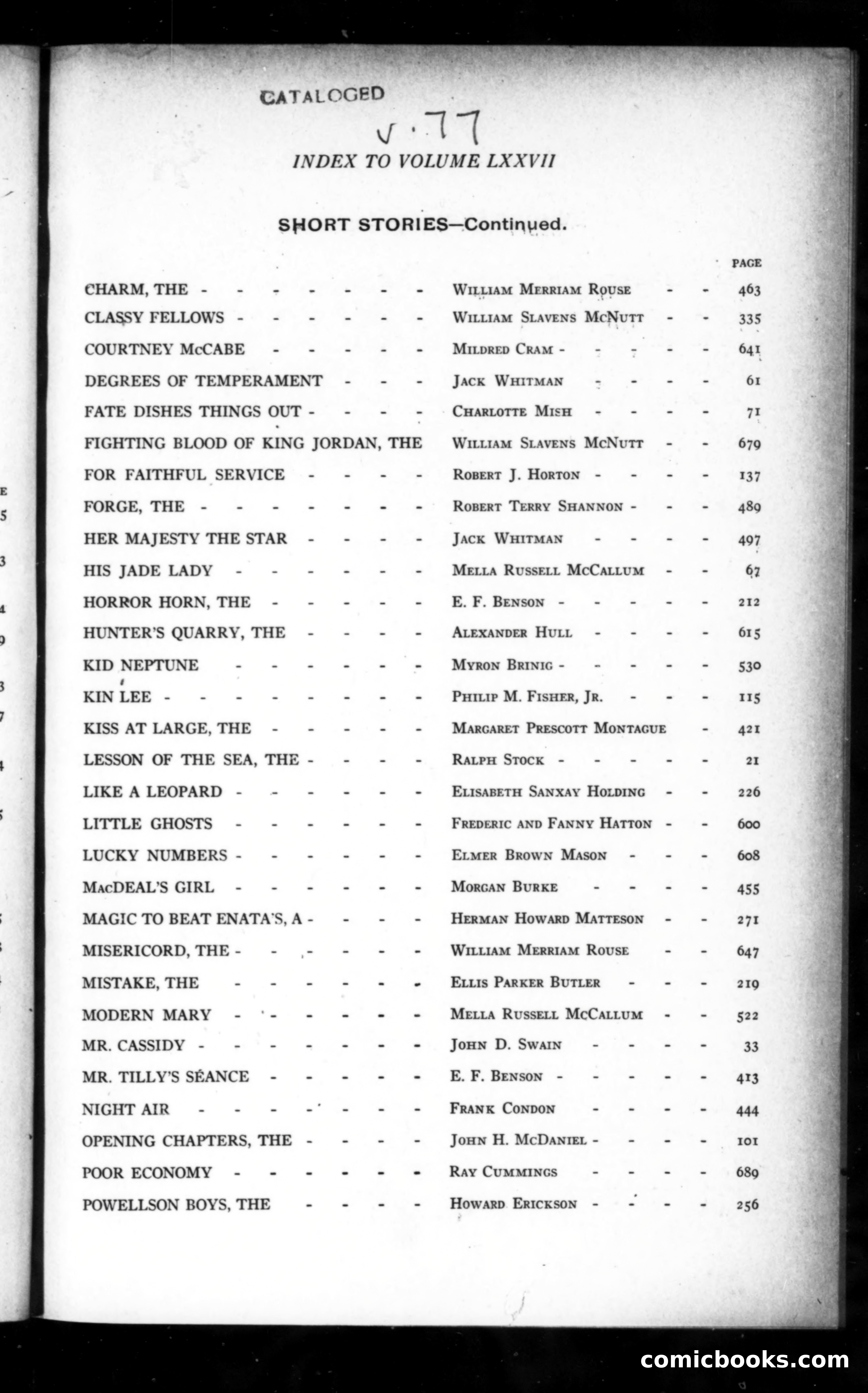 Munsey's Magazine, Volume LXXVII — page 3 of 5