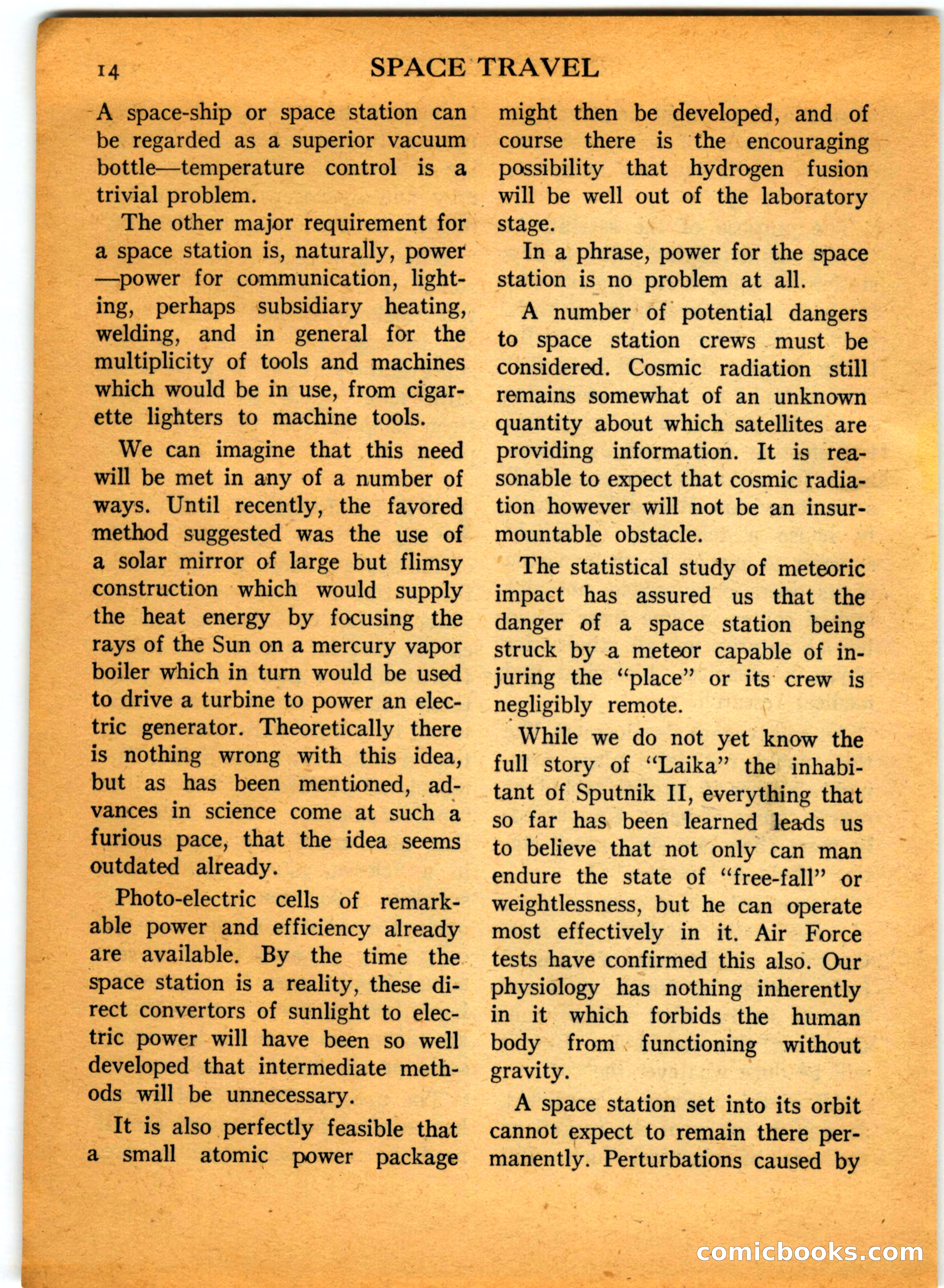 Space Travel, July 1958 — page 14 of 132