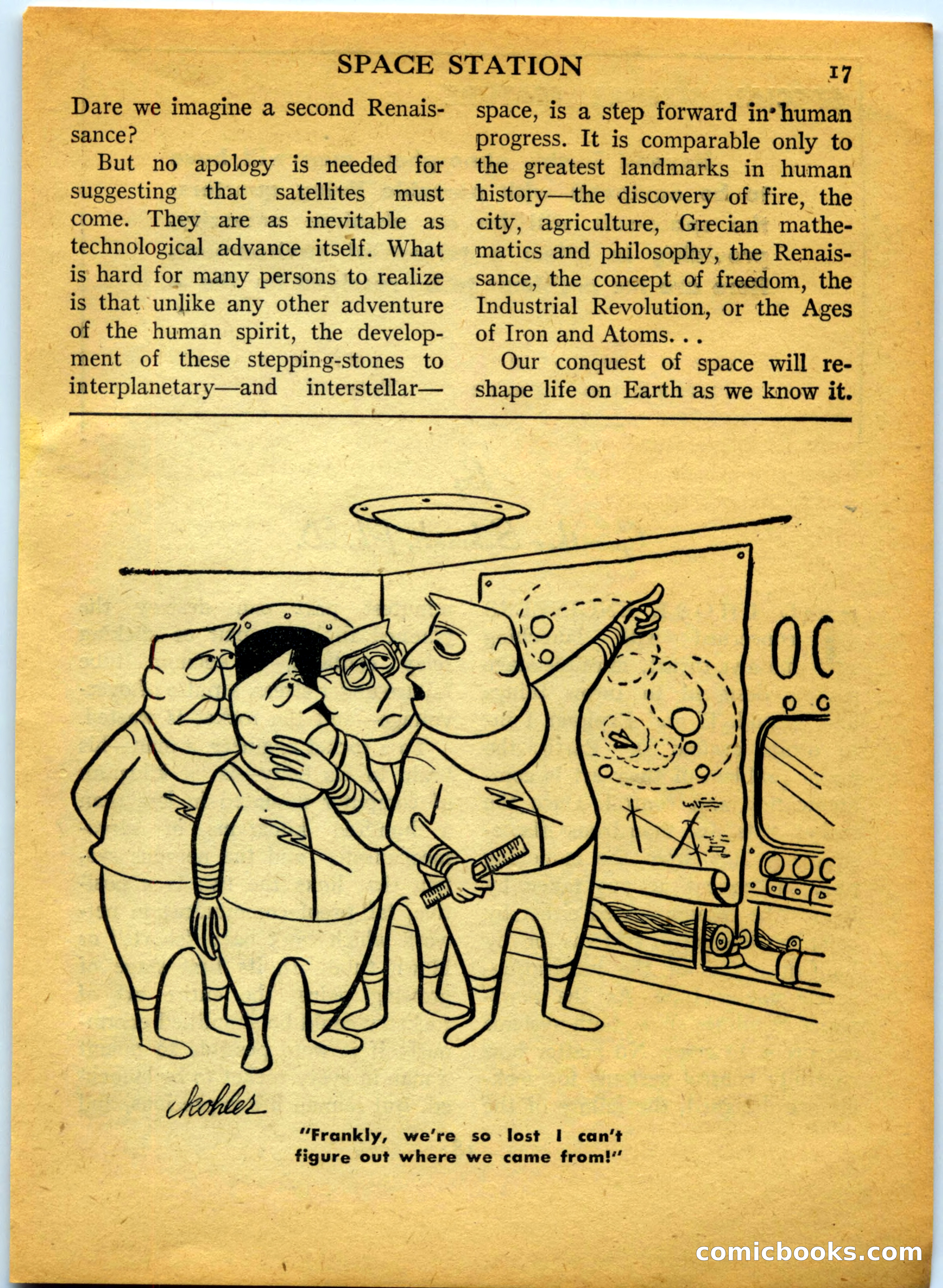 Space Travel, July 1958 — page 17 of 132