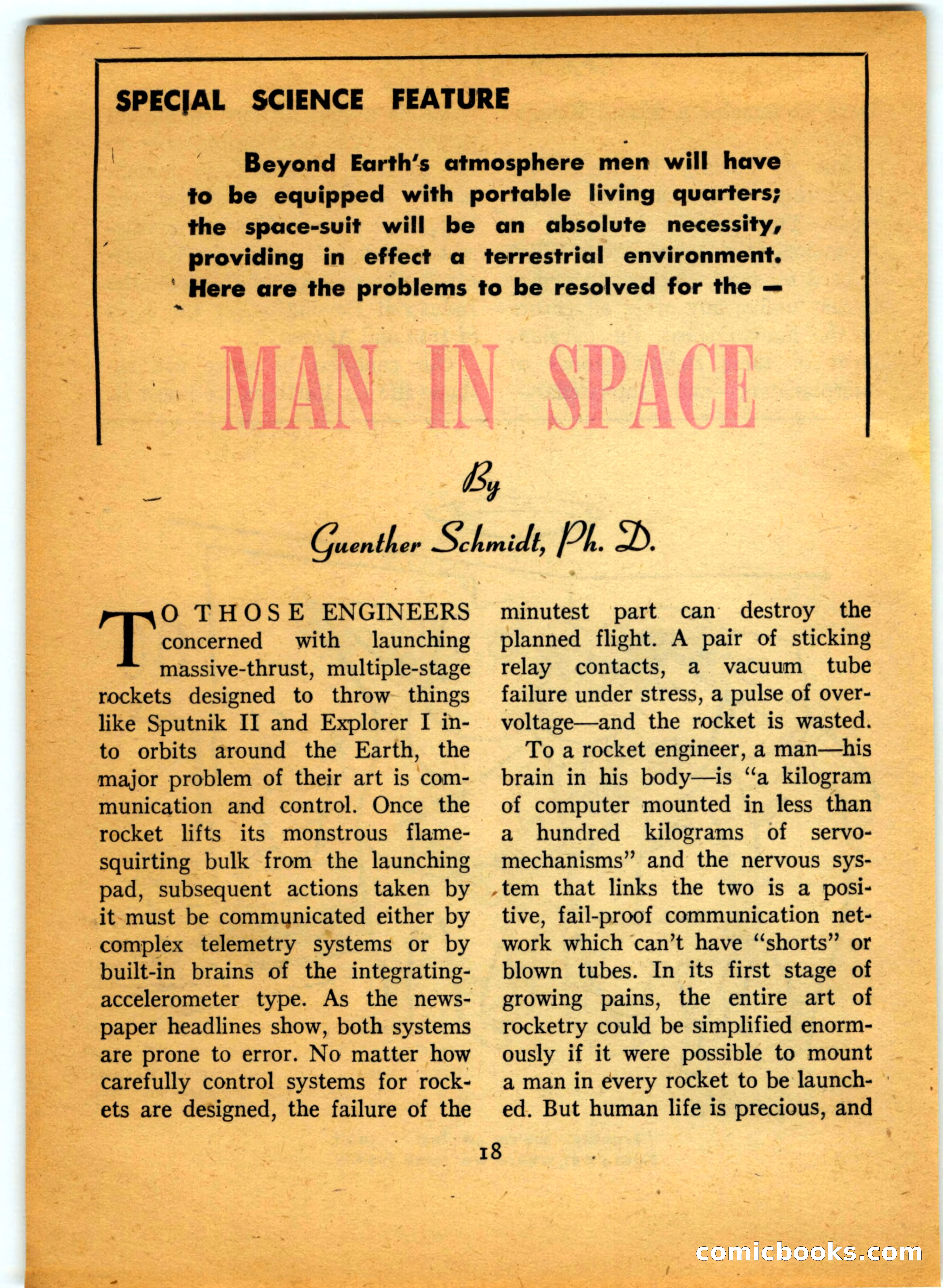Space Travel, July 1958 — page 18 of 132