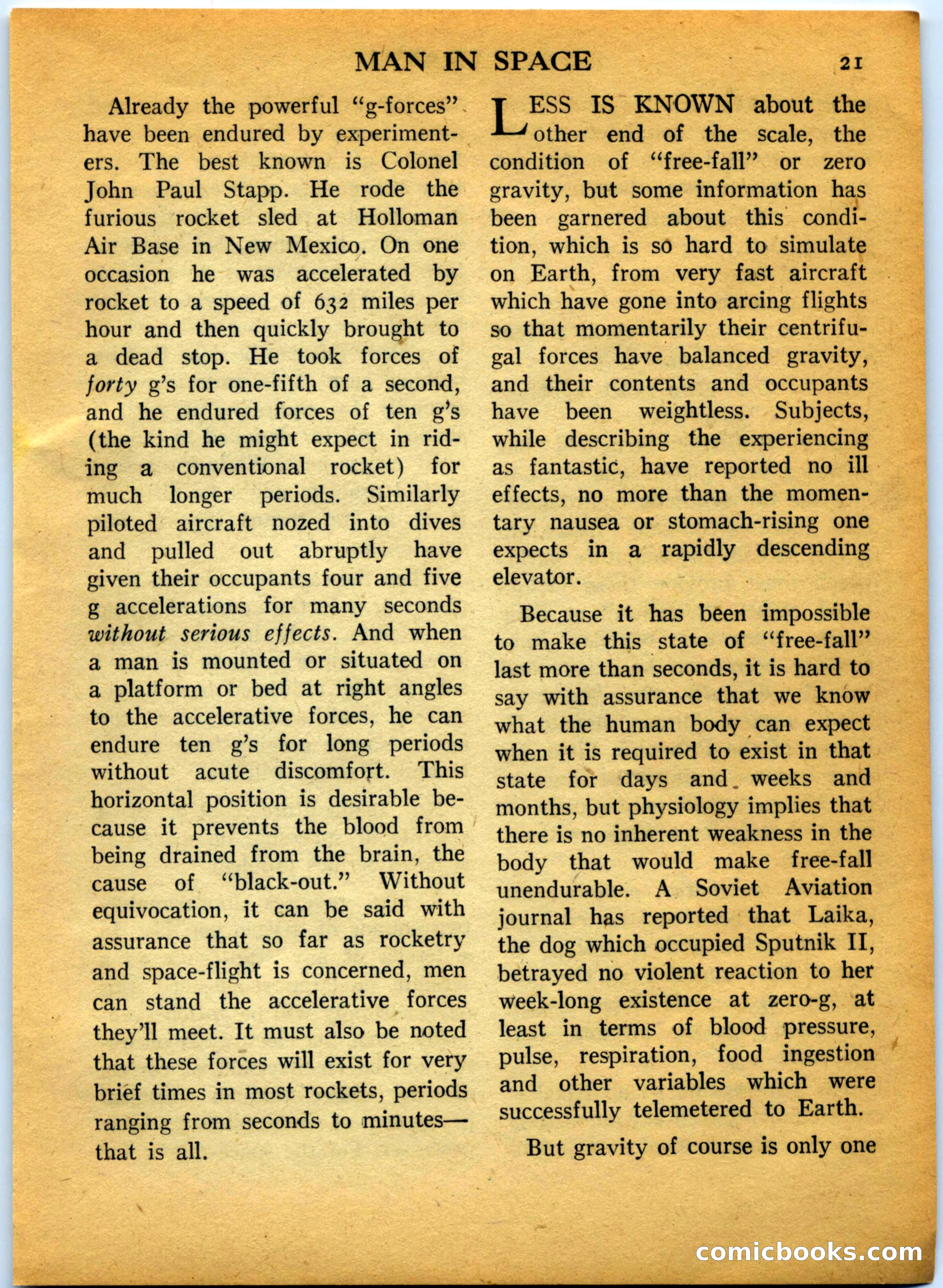 Space Travel, July 1958 — page 21 of 132