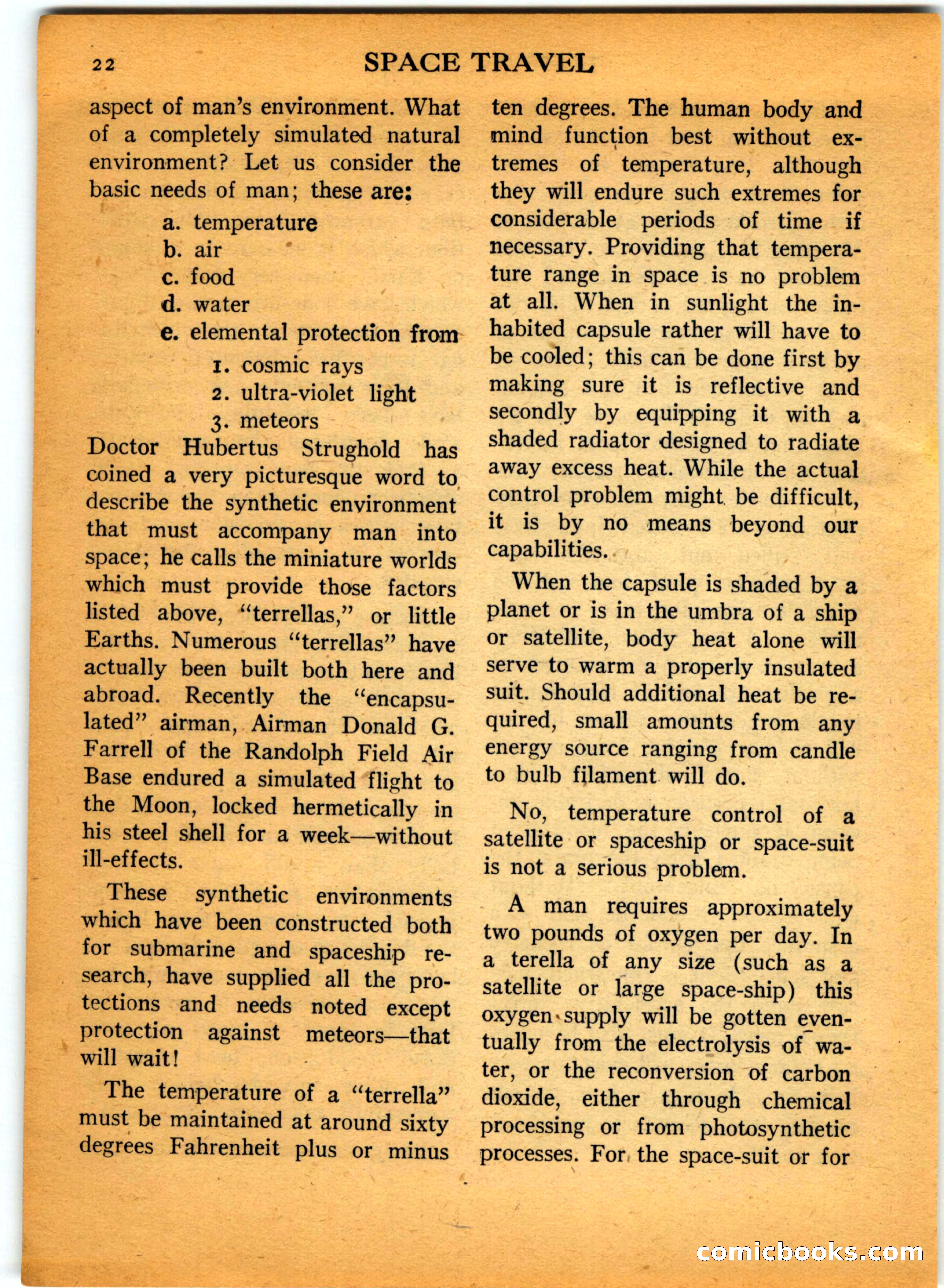 Space Travel, July 1958 — page 22 of 132