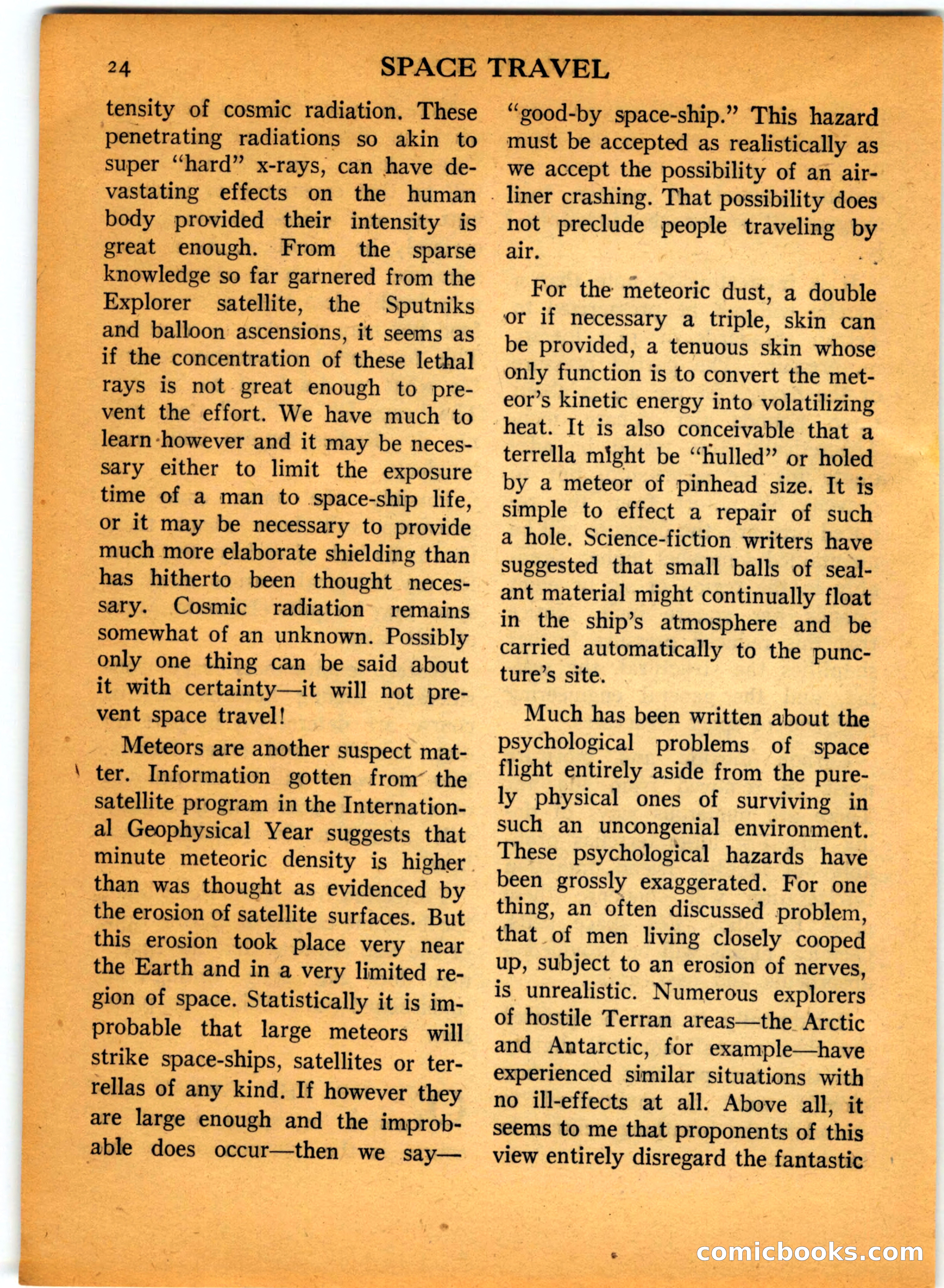 Space Travel, July 1958 — page 24 of 132