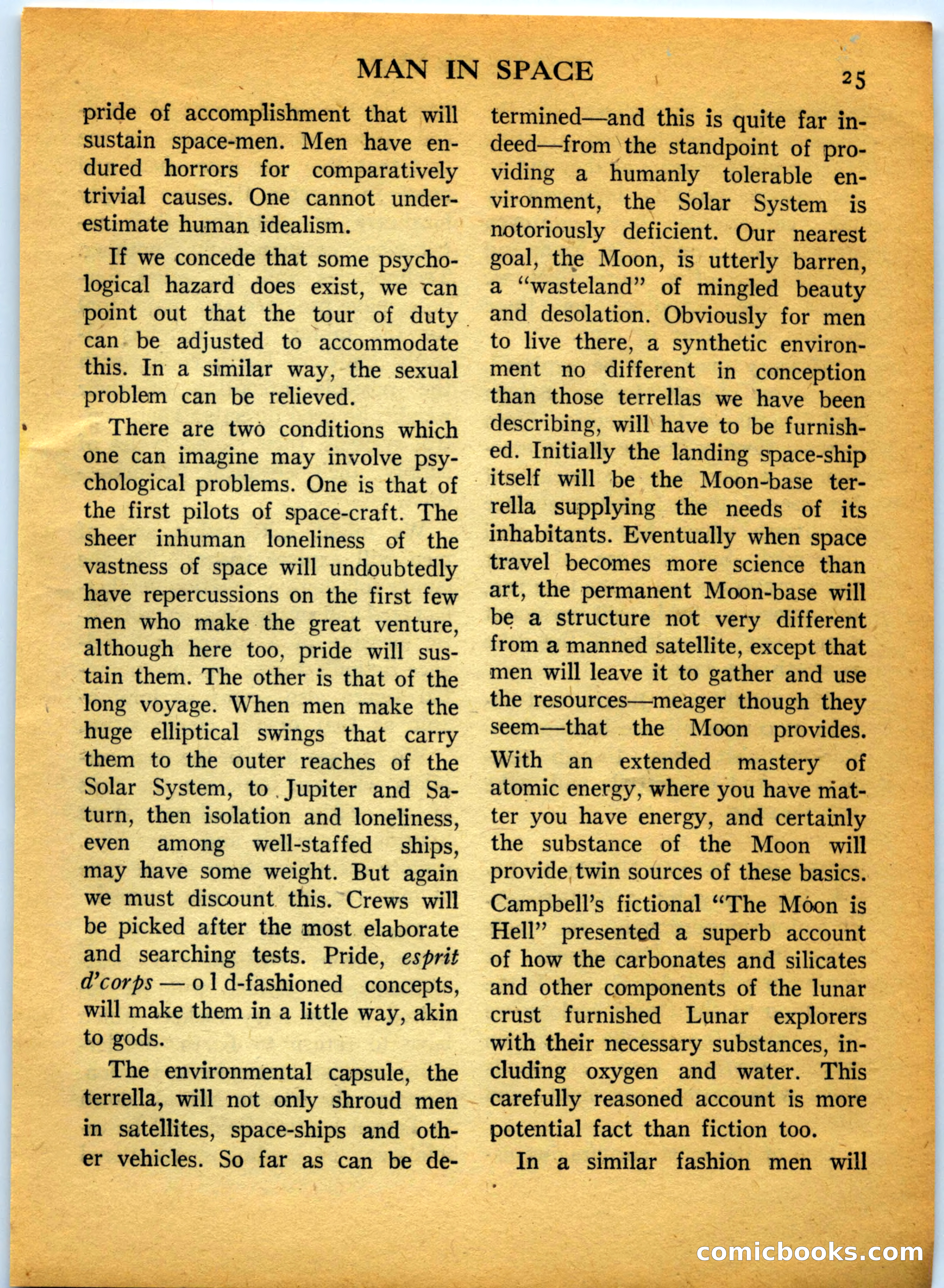 Space Travel, July 1958 — page 25 of 132