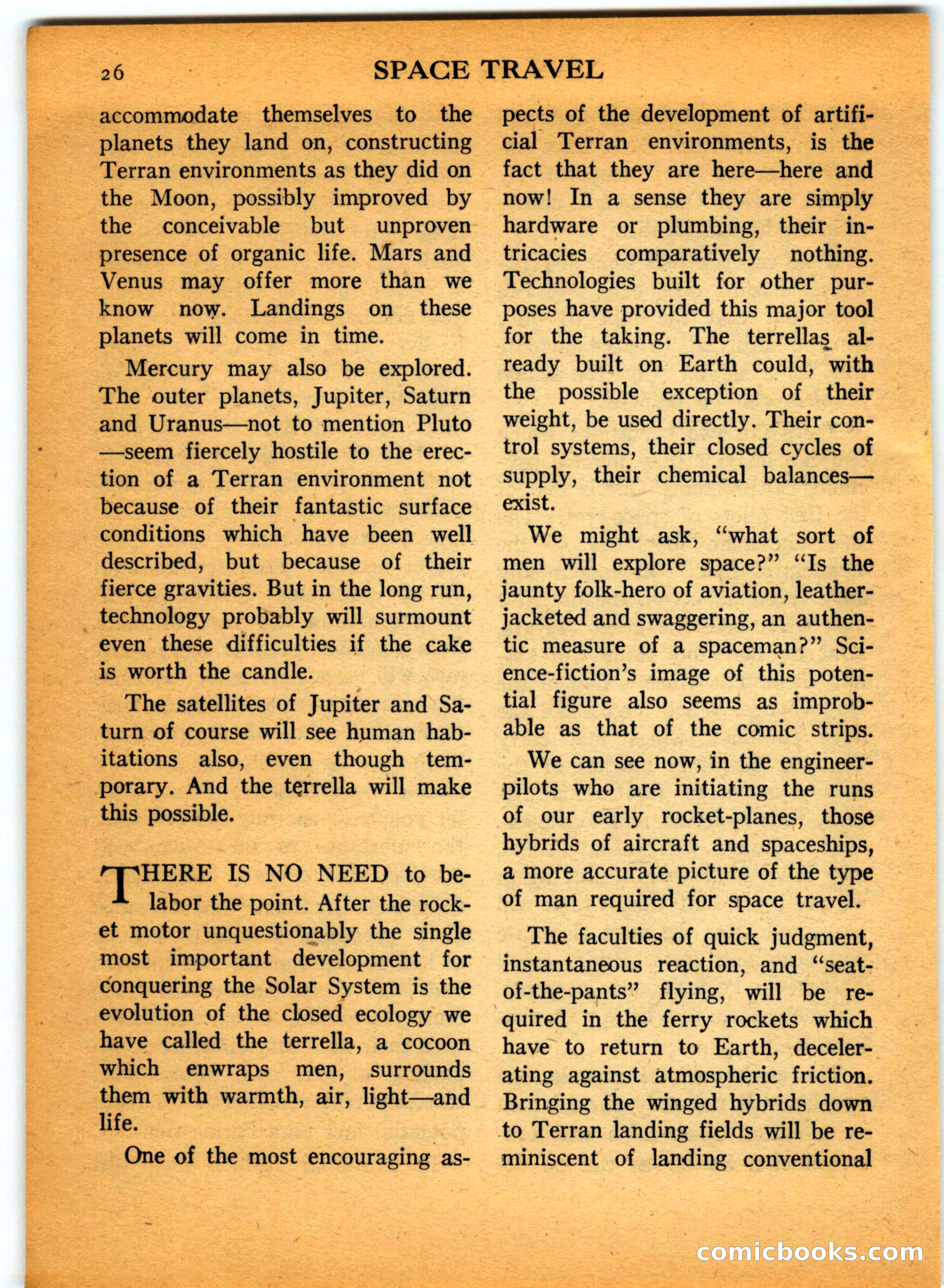 Space Travel, July 1958 — page 26 of 132