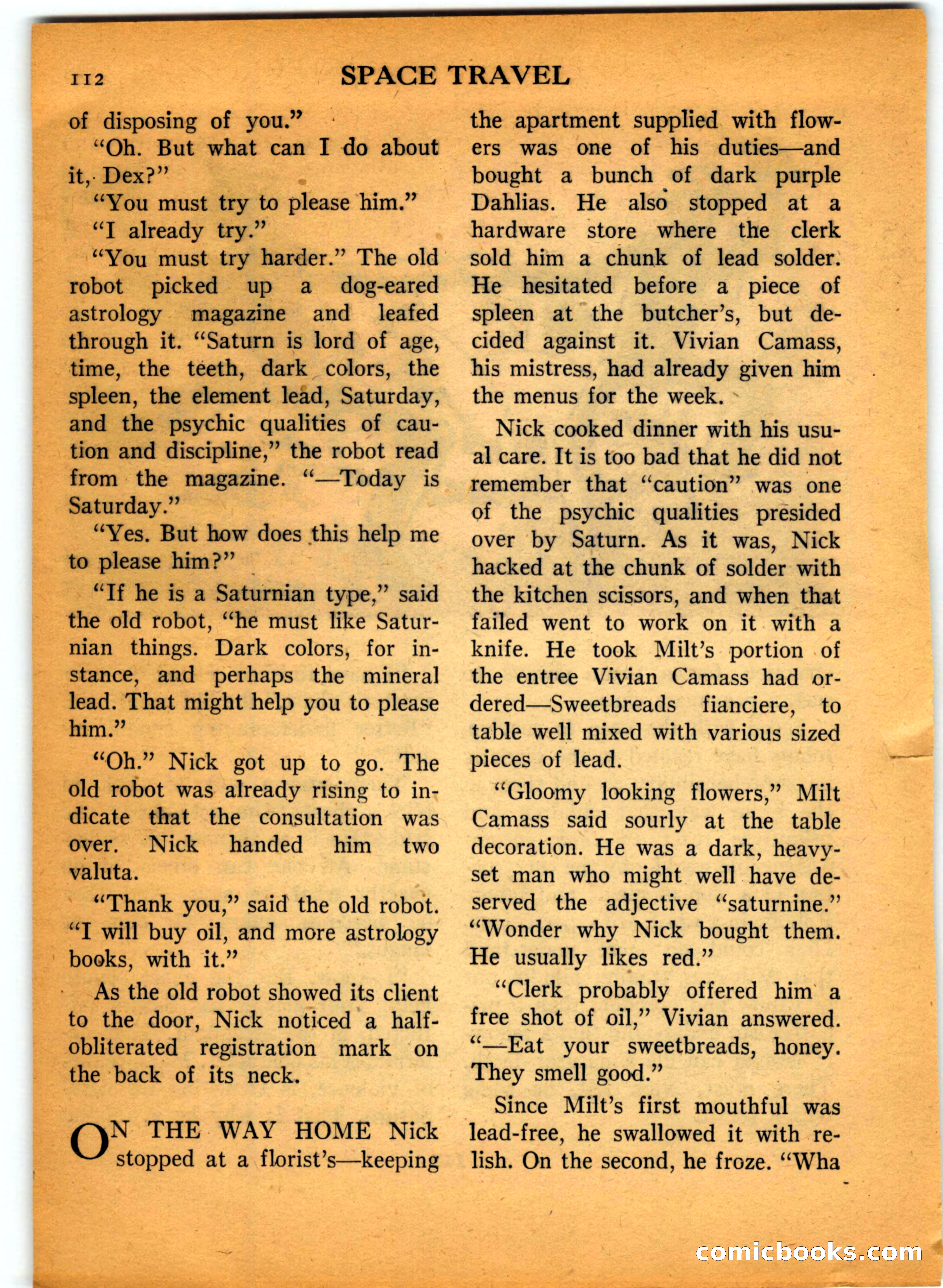 Space Travel, July 1958 — page 112 of 132