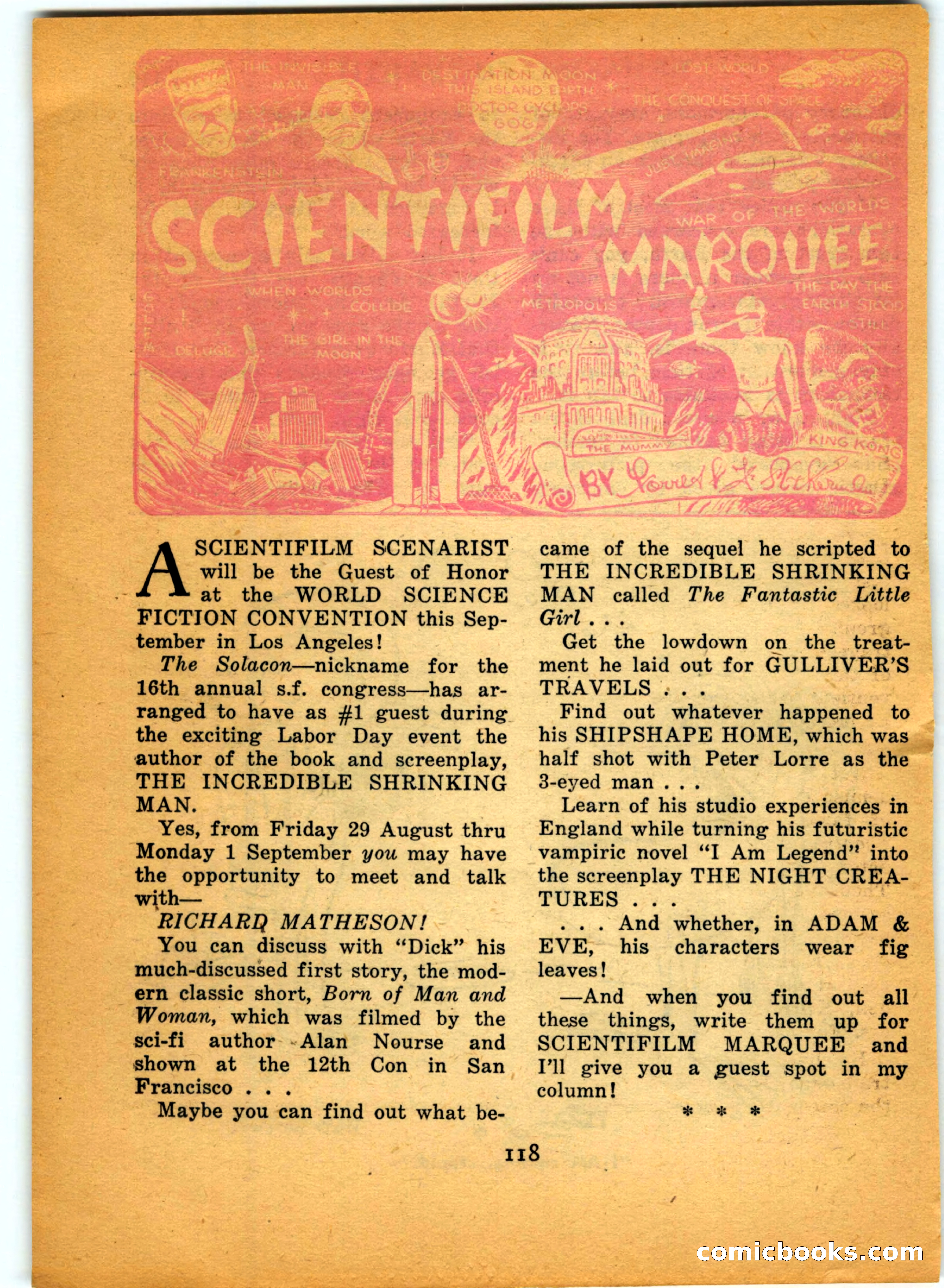 Space Travel, July 1958 — page 118 of 132