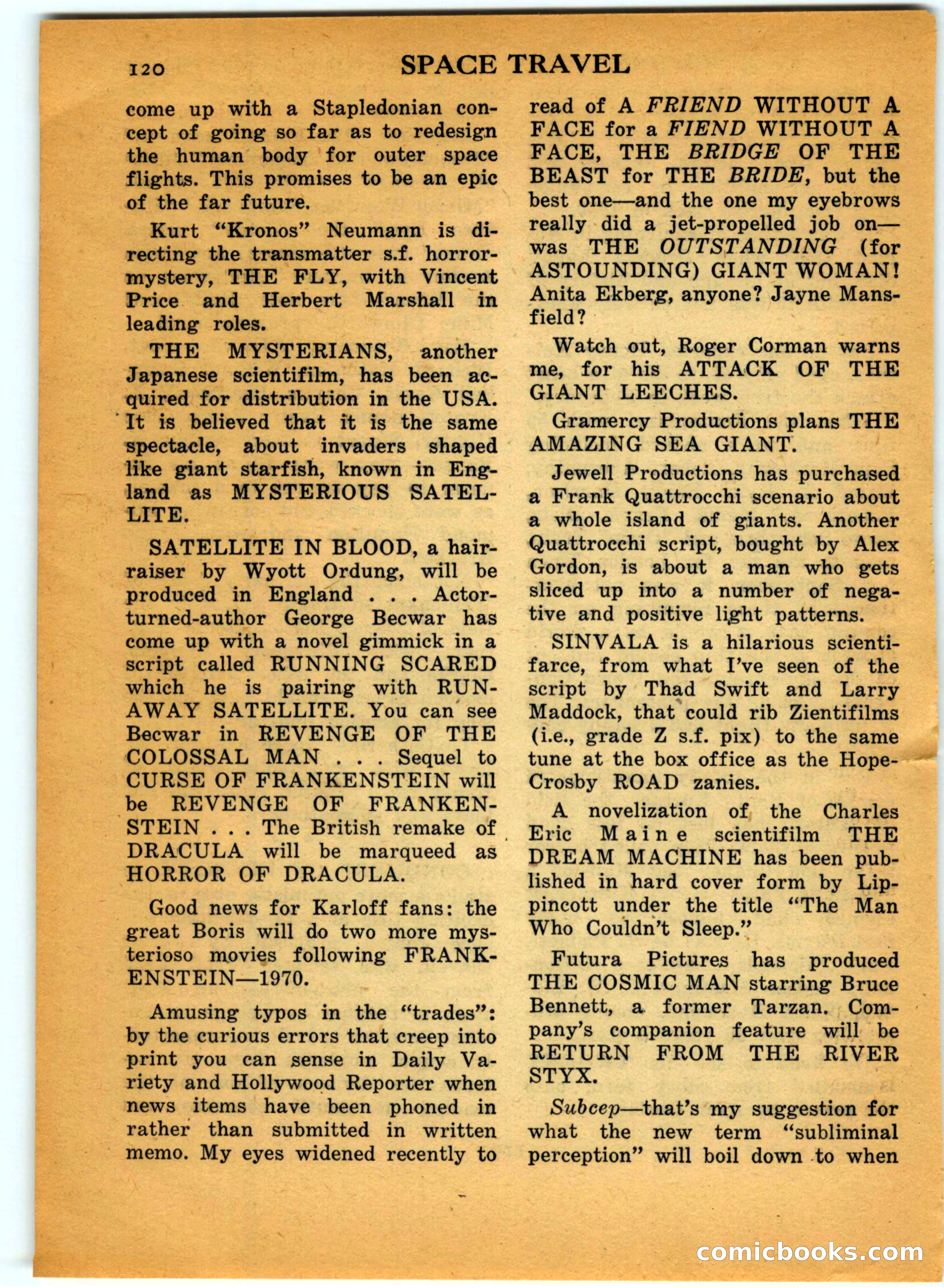 Space Travel, July 1958 — page 120 of 132