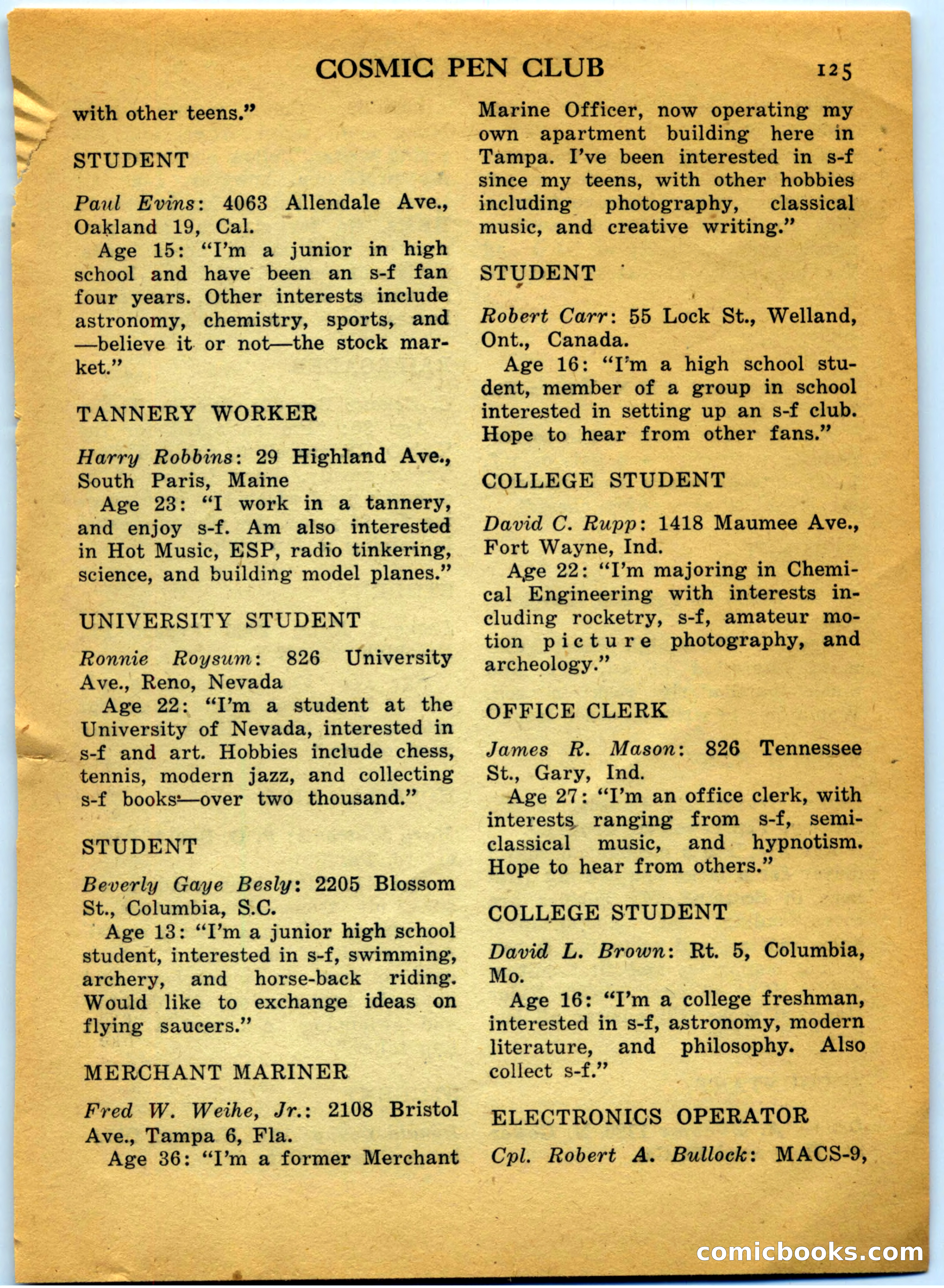 Space Travel, July 1958 — page 125 of 132